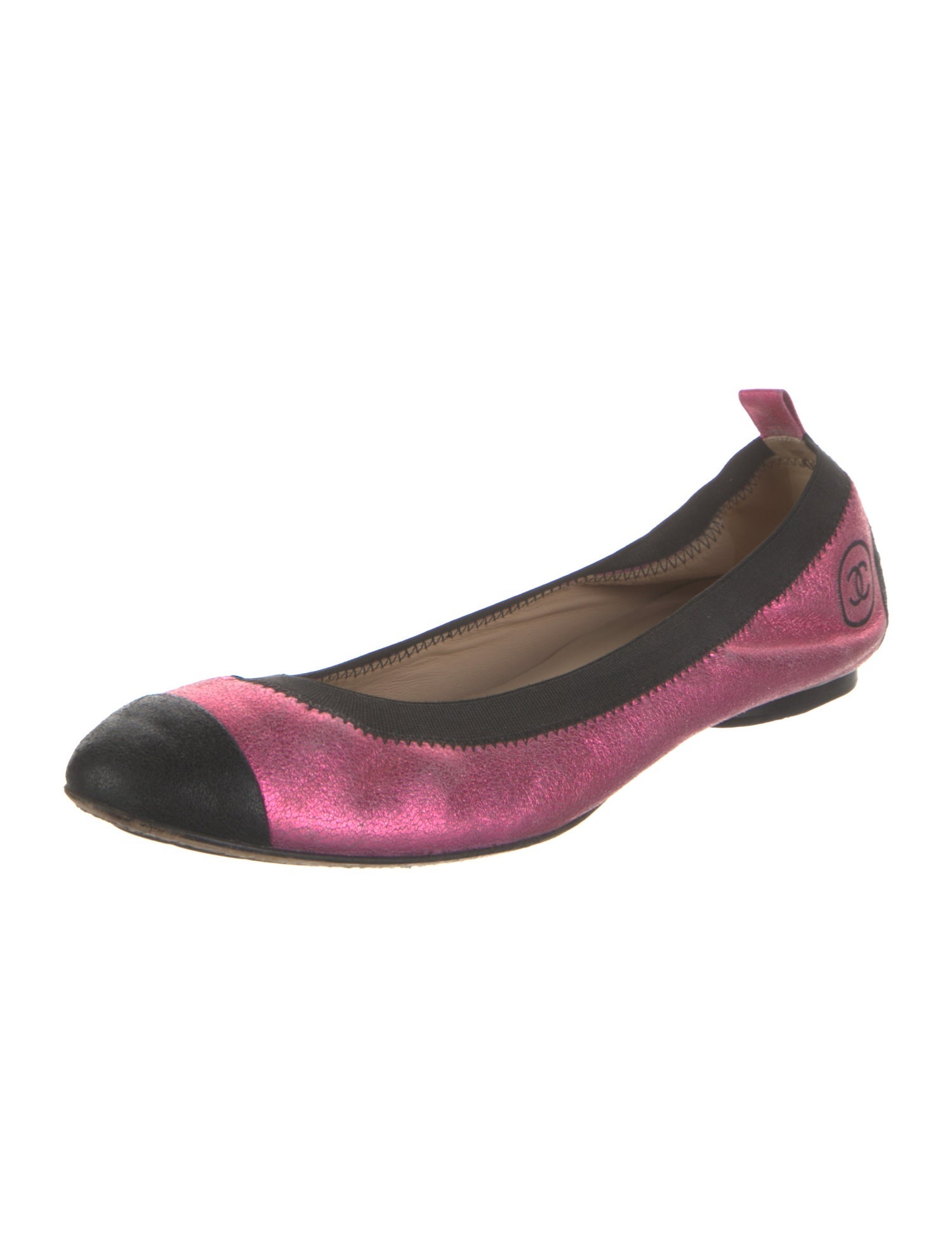 Chanel Stretch Spirit Interlocking CC Logo Ballet Flats