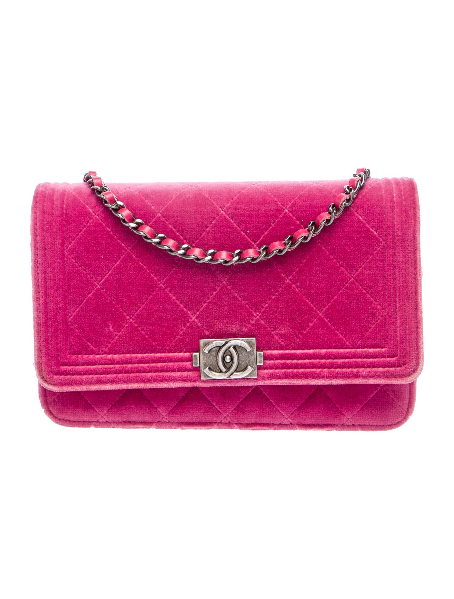 Chanel Velvet Boy Wallet On Chain