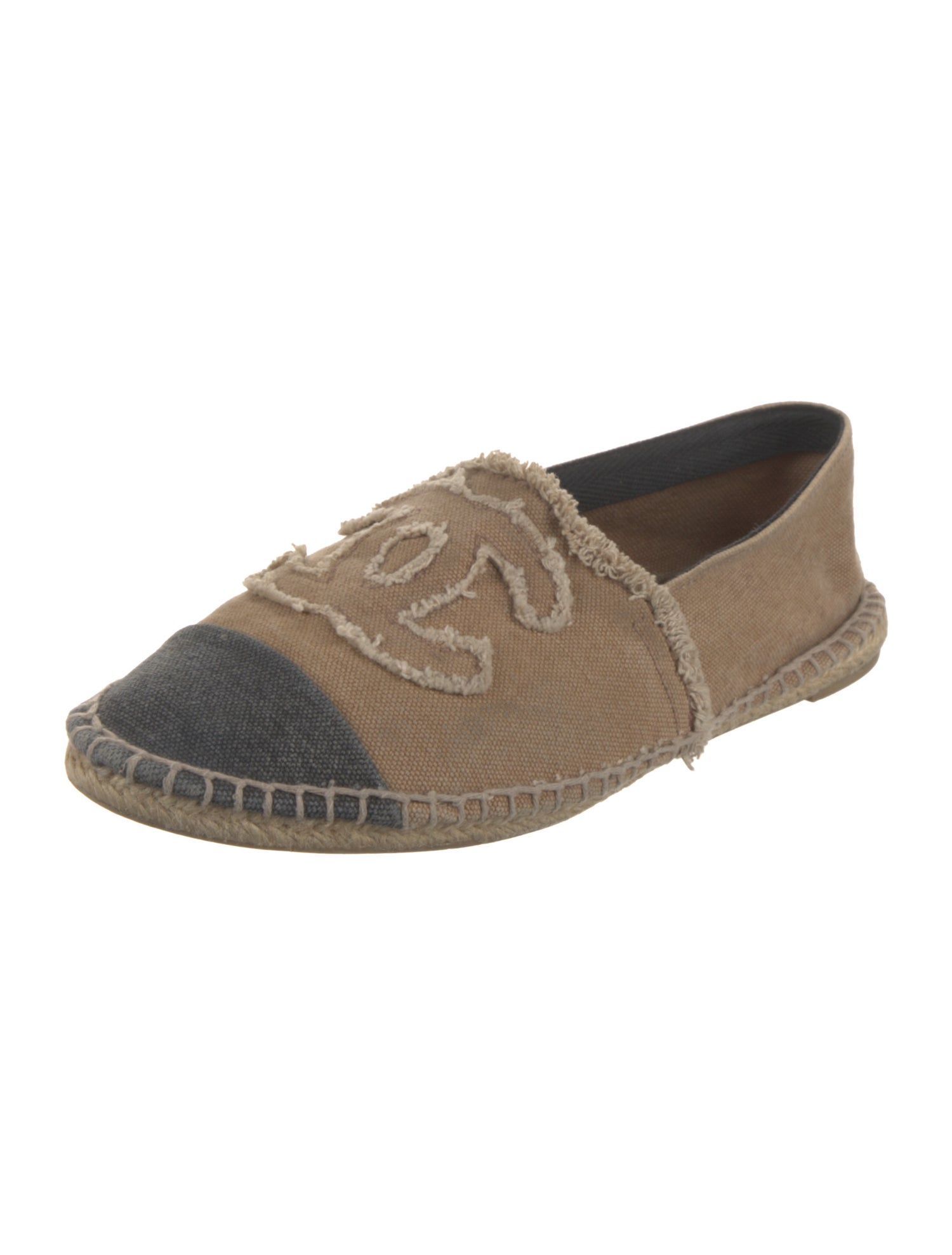 Chanel Interlocking CC Logo Canvas Espadrilles