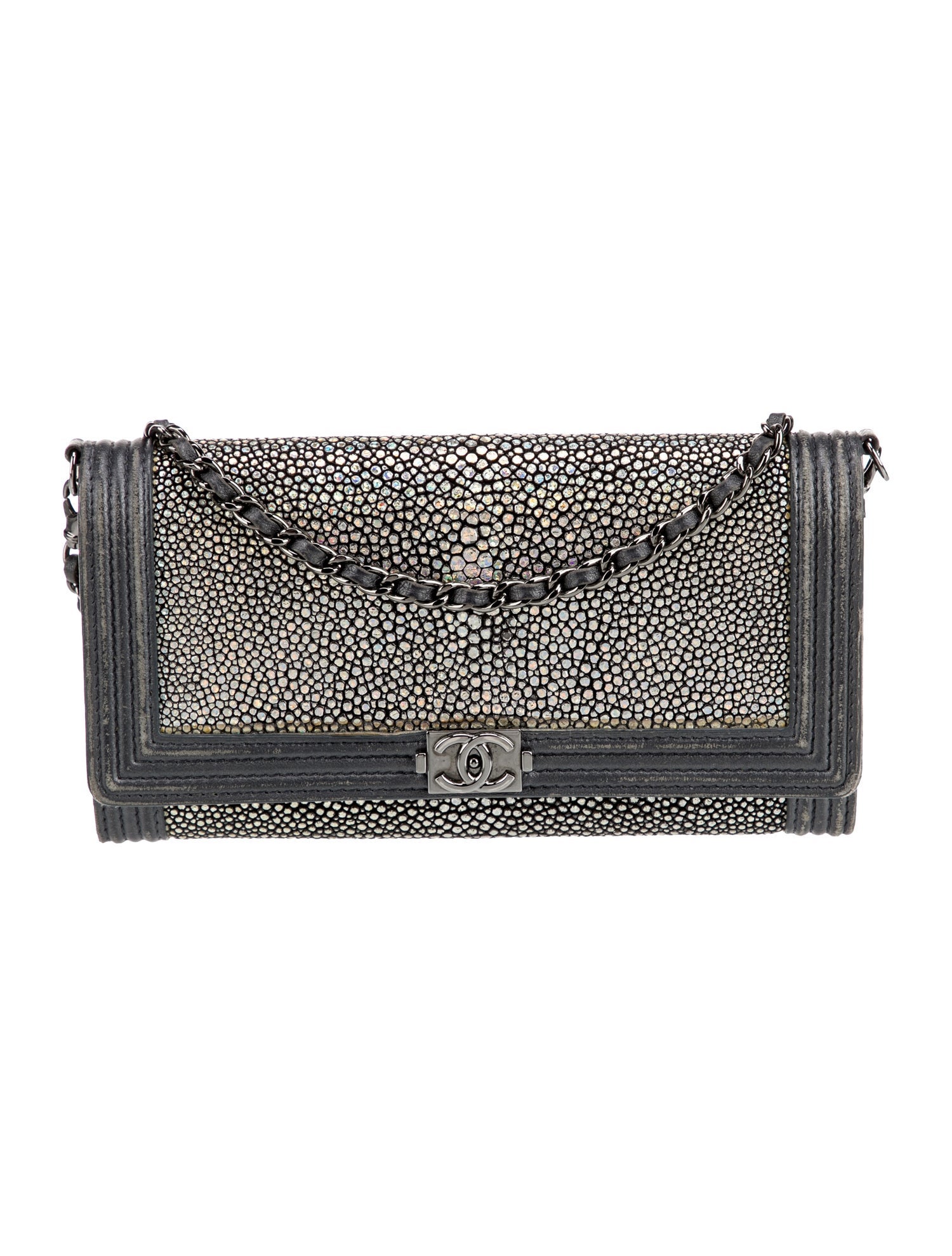 Chanel Galuchat Boy Wallet On Chain