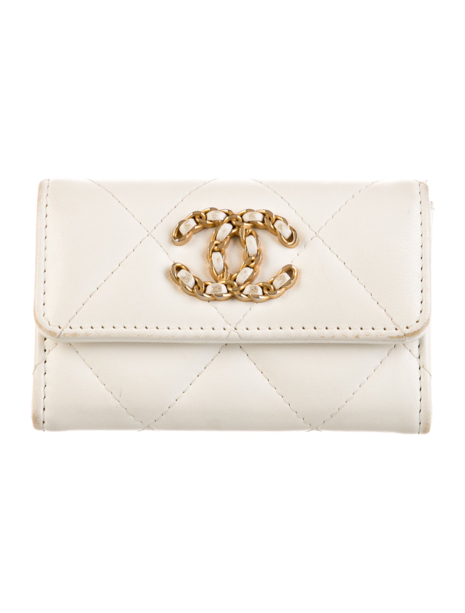 Chanel Interlocking CC Logo Leather Coin Pouch