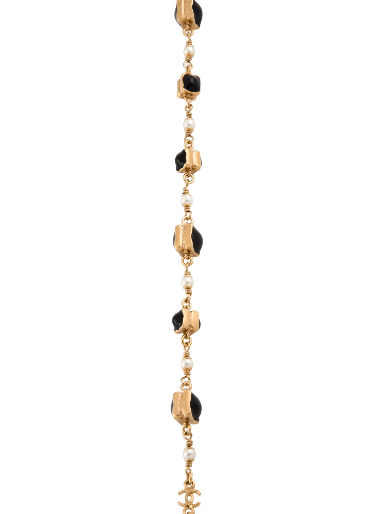 Chanel Faux Pearl & Resin CC Necklace
