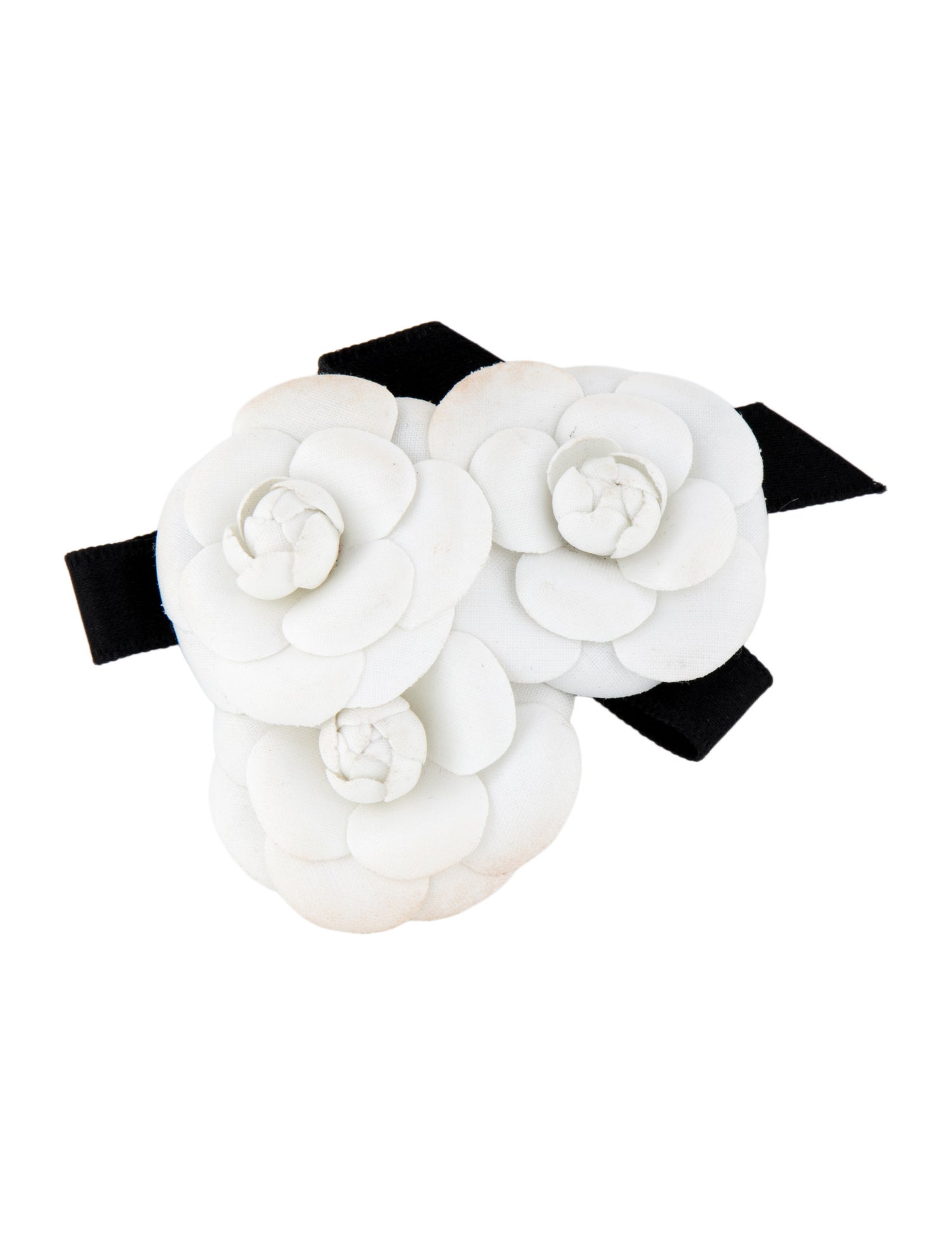 Chanel Vintage Triple Camellia Brooch