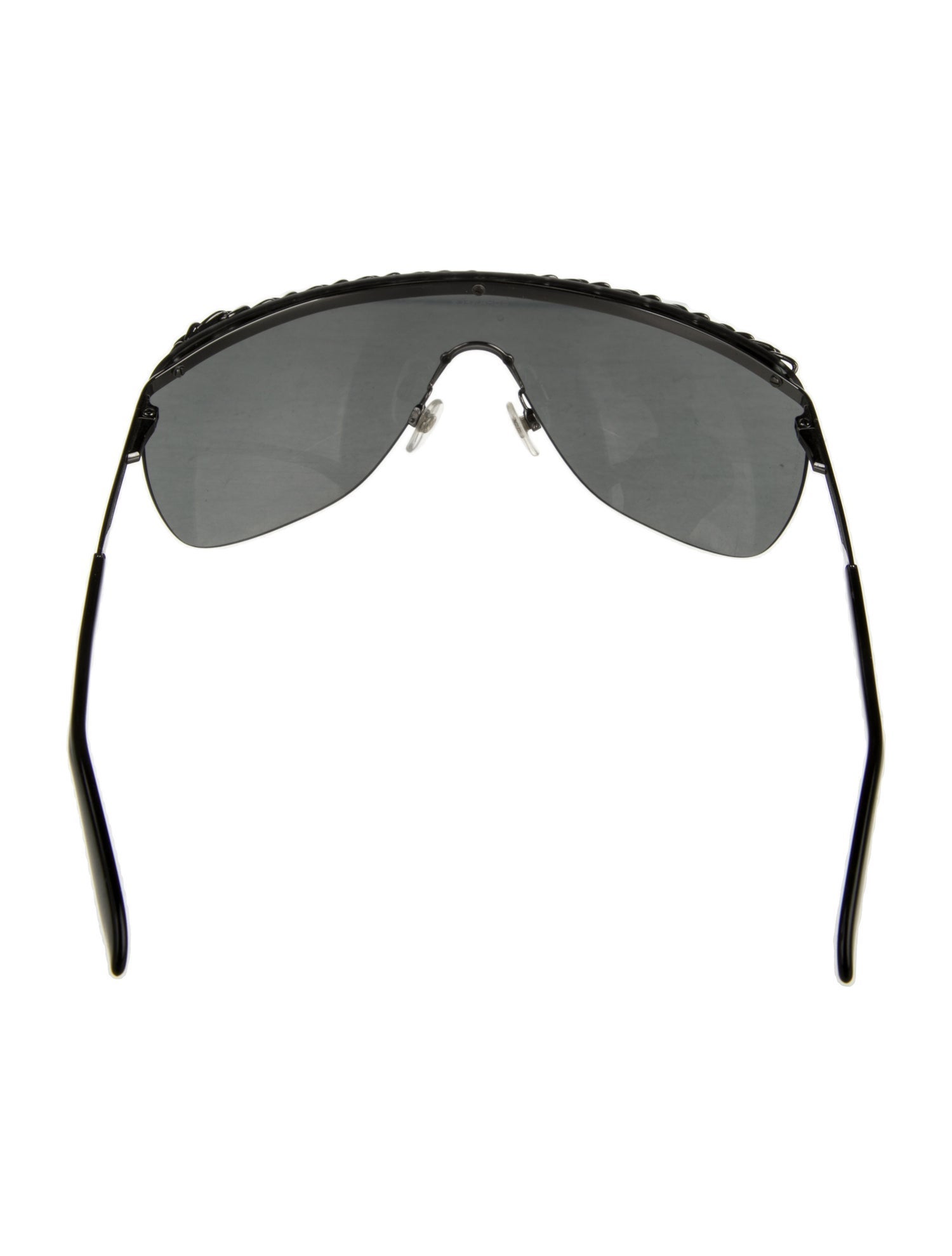 Chanel Chain-Link Accent Shield Sunglasses