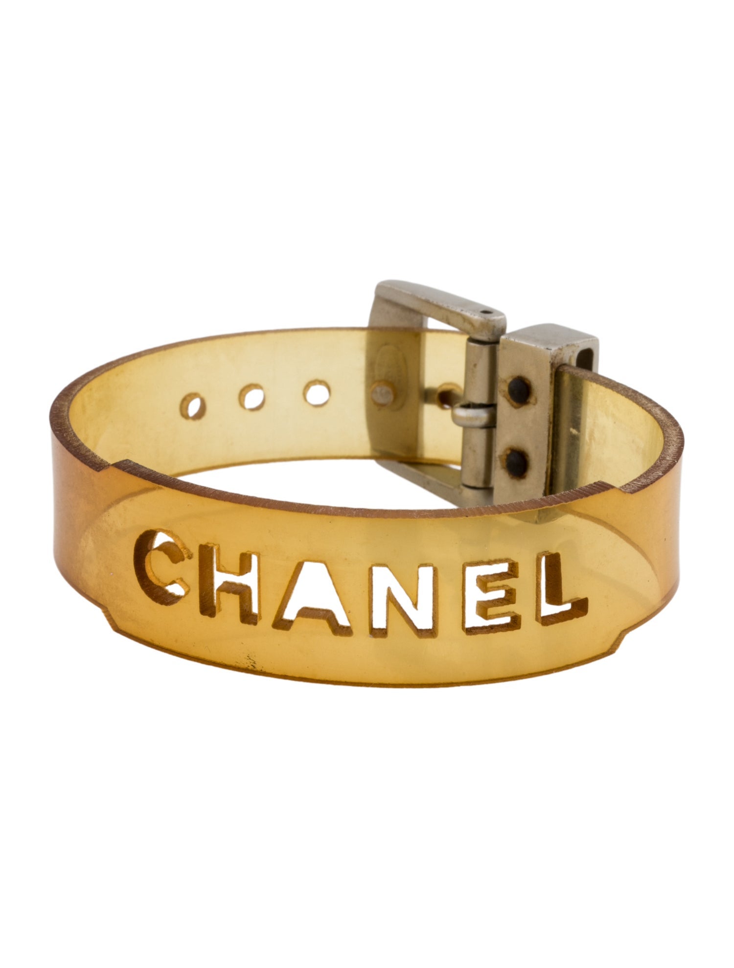 Chanel Vintage Rubber Wrap Bracelet