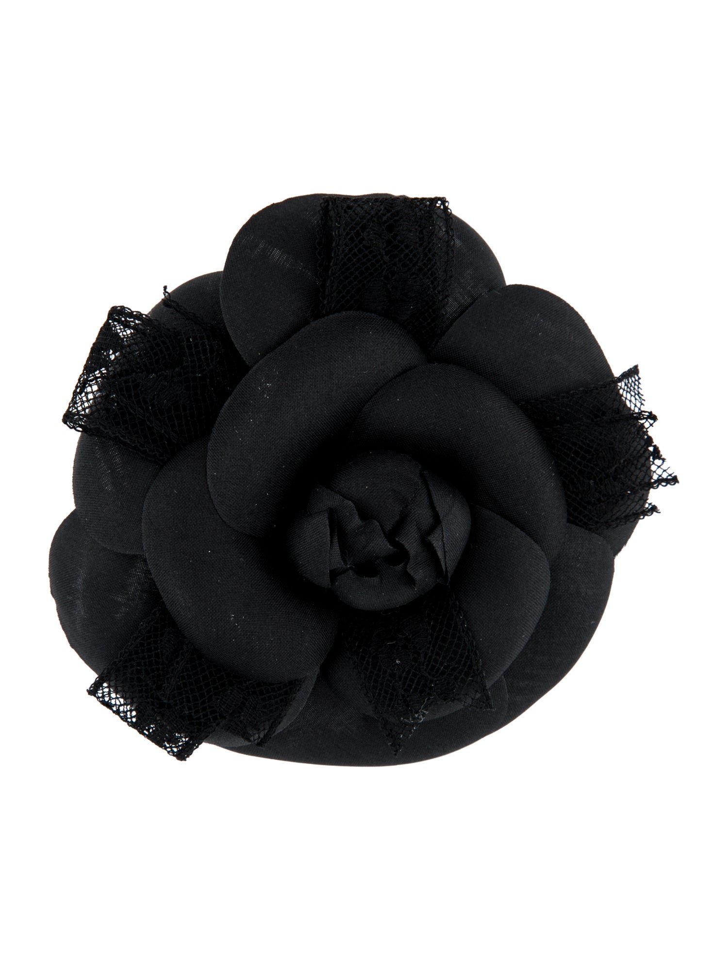 Chanel Vintage Fabric Camellia Brooch