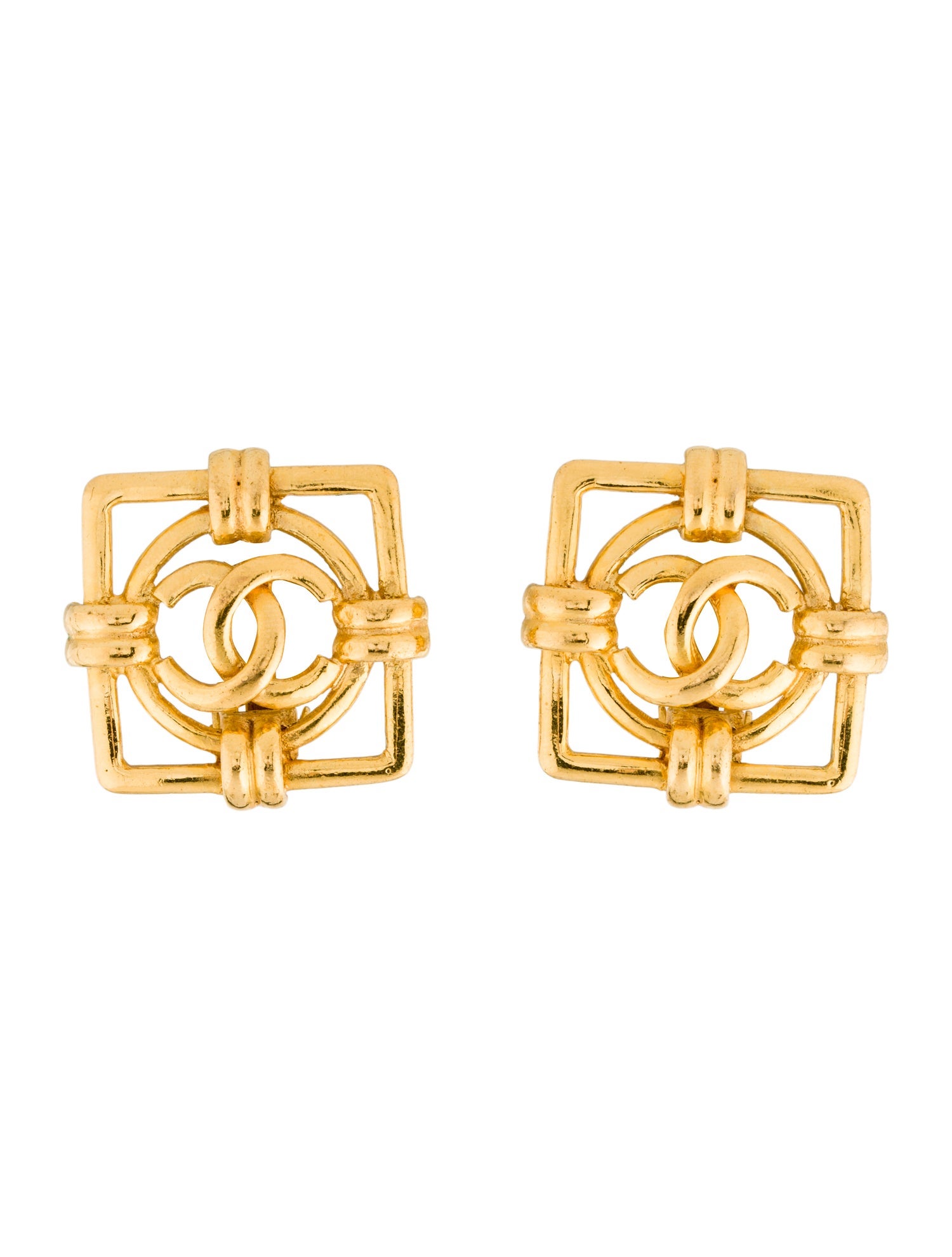 Chanel Vintage CC Clip-On Earrings