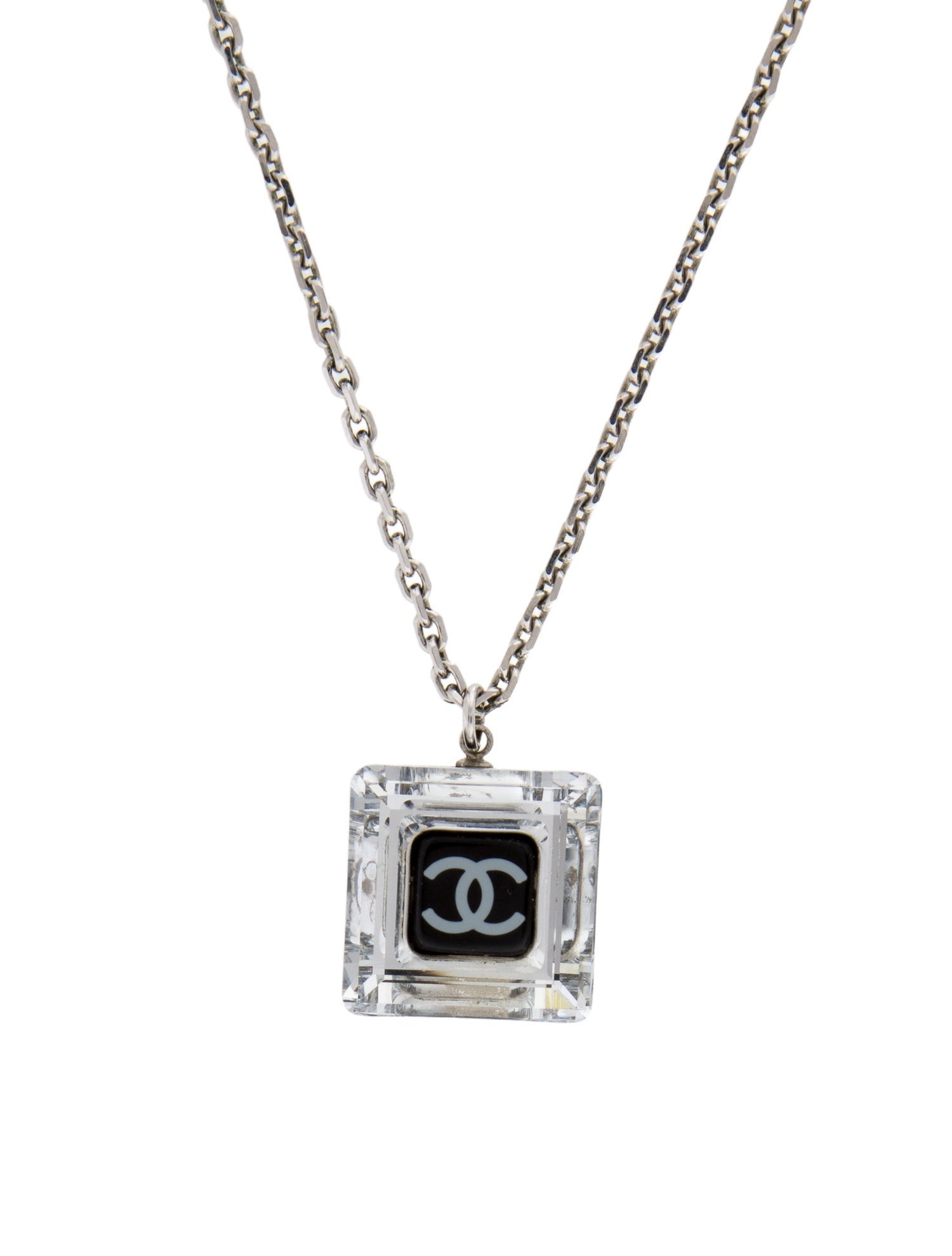 Chanel Resin & Glass Pendant Necklace