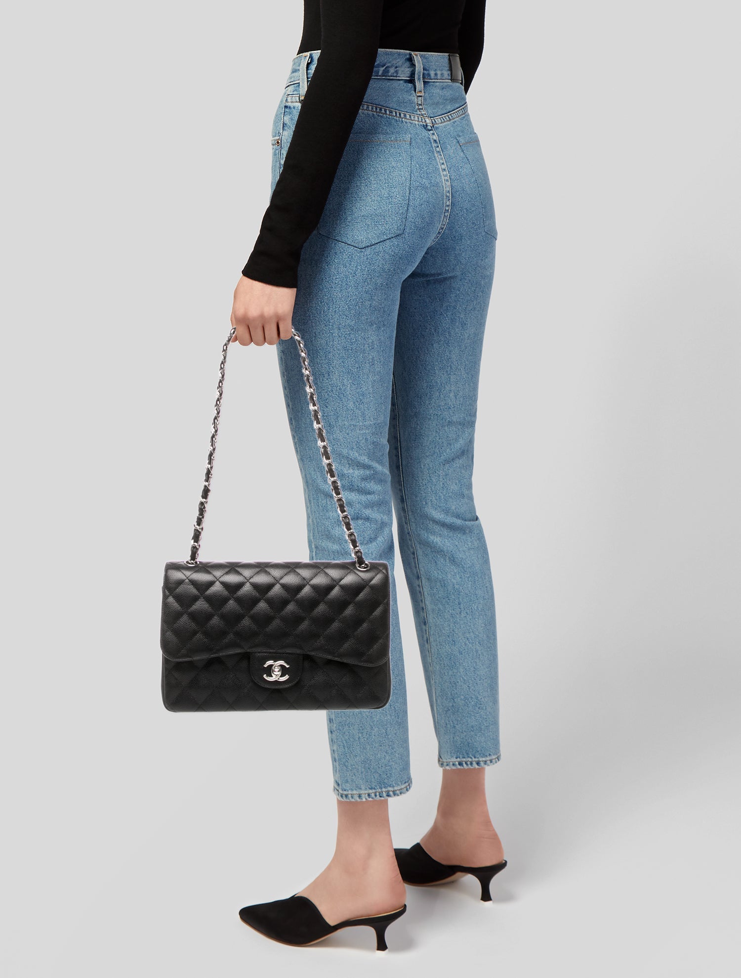 Chanel Caviar Quilted Jumbo Double Flap Bag