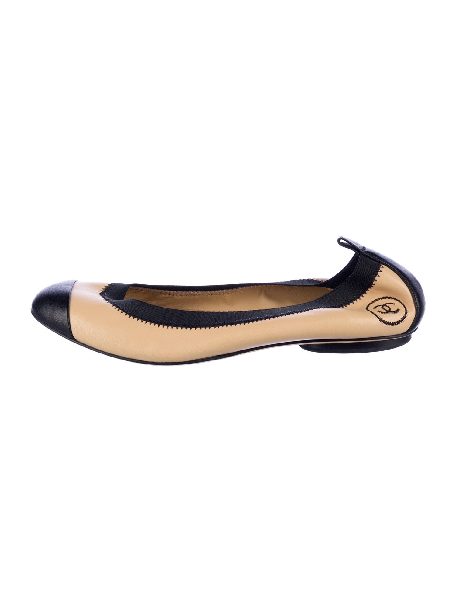 Chanel Stretch Spirit Interlocking CC Logo Ballet Flats