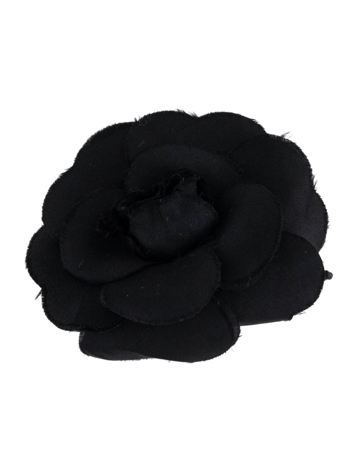 Chanel Fabric Vintage Camellia Pin Brooch