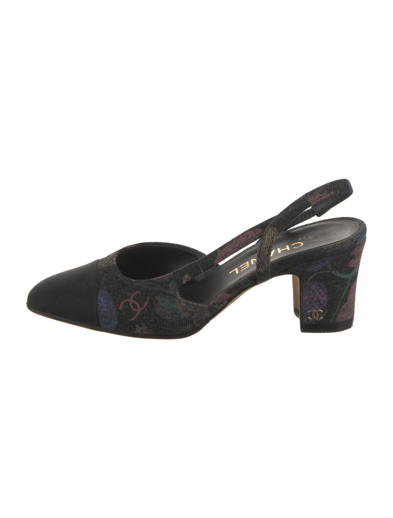 Chanel 2021 Interlocking CC Logo Slingback Pumps