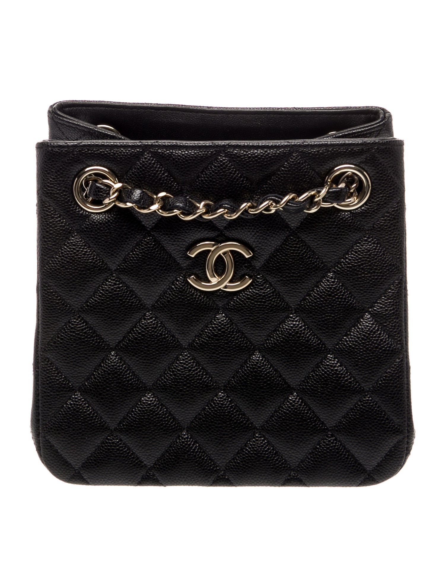 Chanel Quilted Caviar Mini Bucket Bag