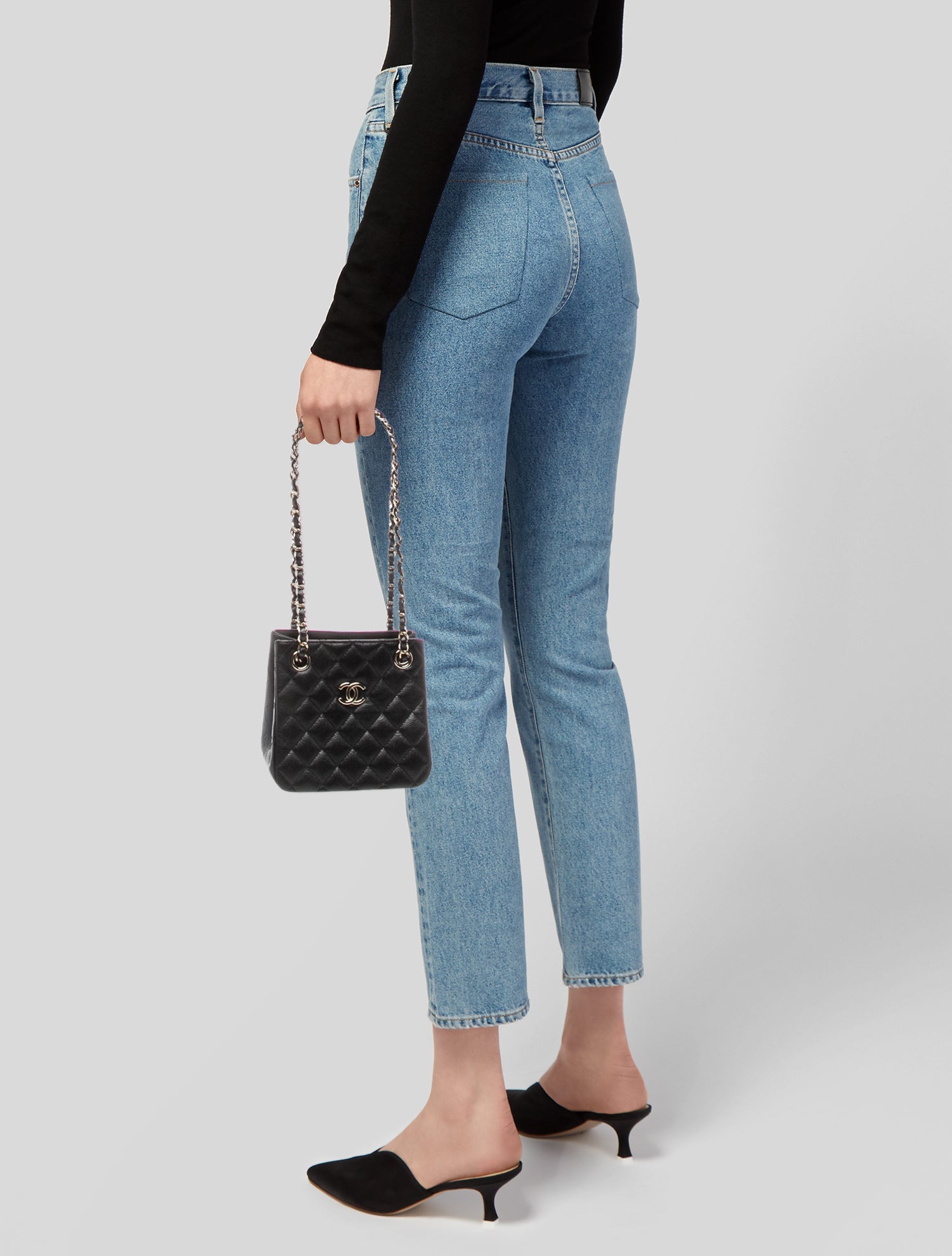 Chanel Quilted Caviar Mini Bucket Bag