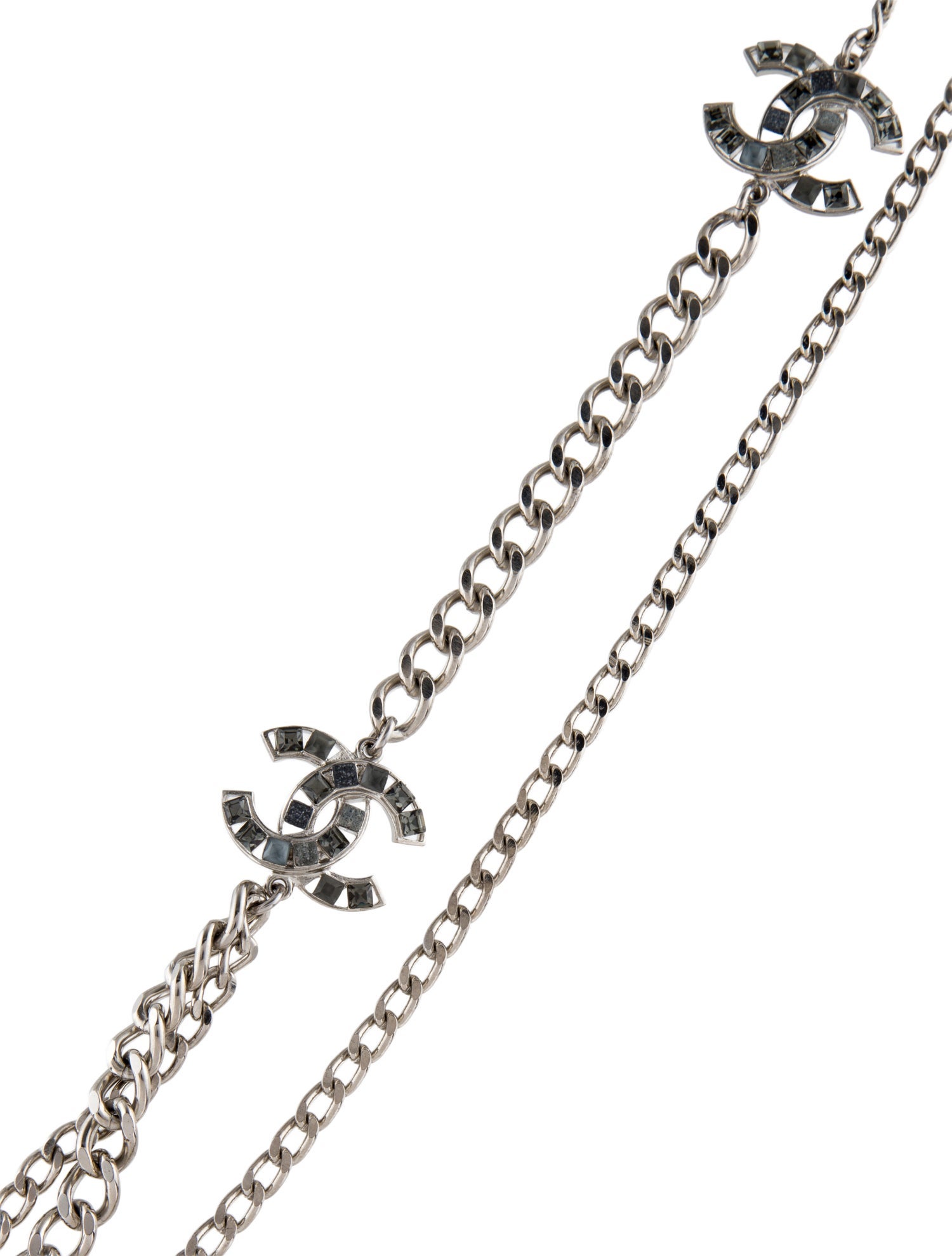 Chanel Strass CC Multistrand Necklace