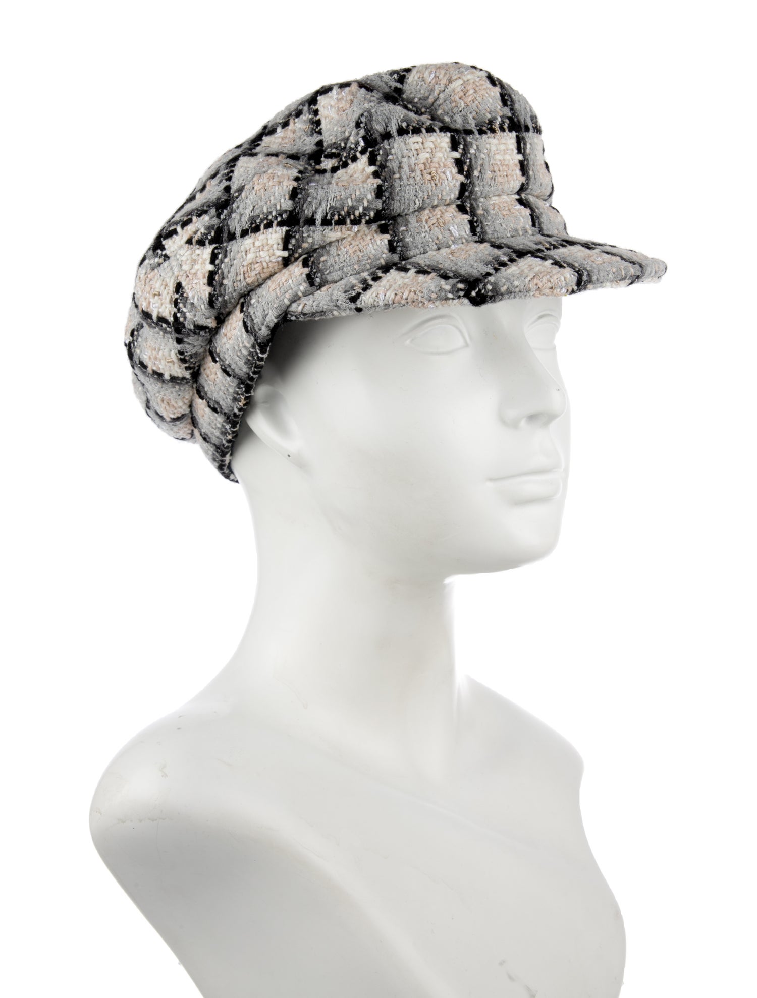 Chanel 2022 Tweed Newsboy Cap