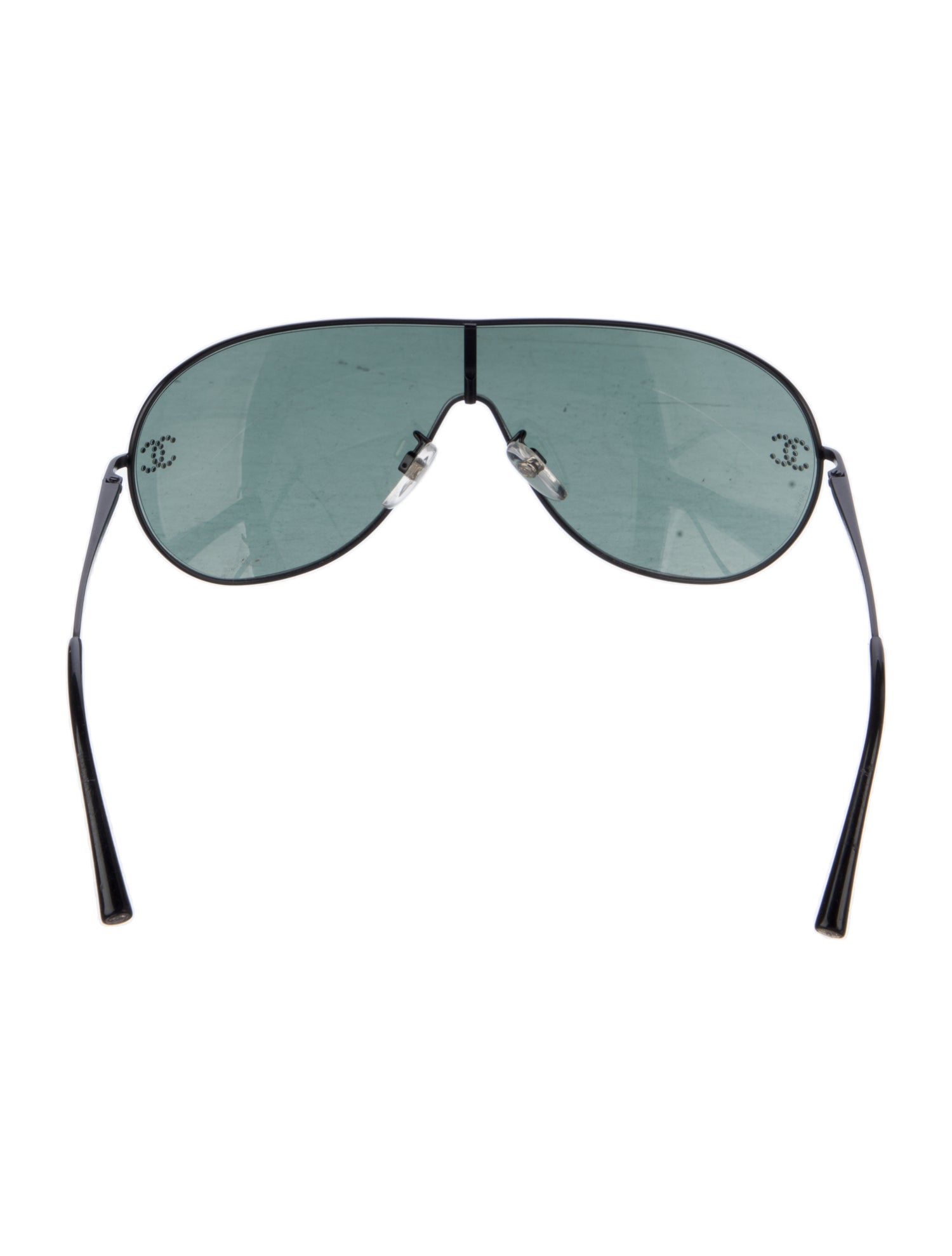 Chanel Swarovski Crystals Interlocking CC Logo Sunglasses