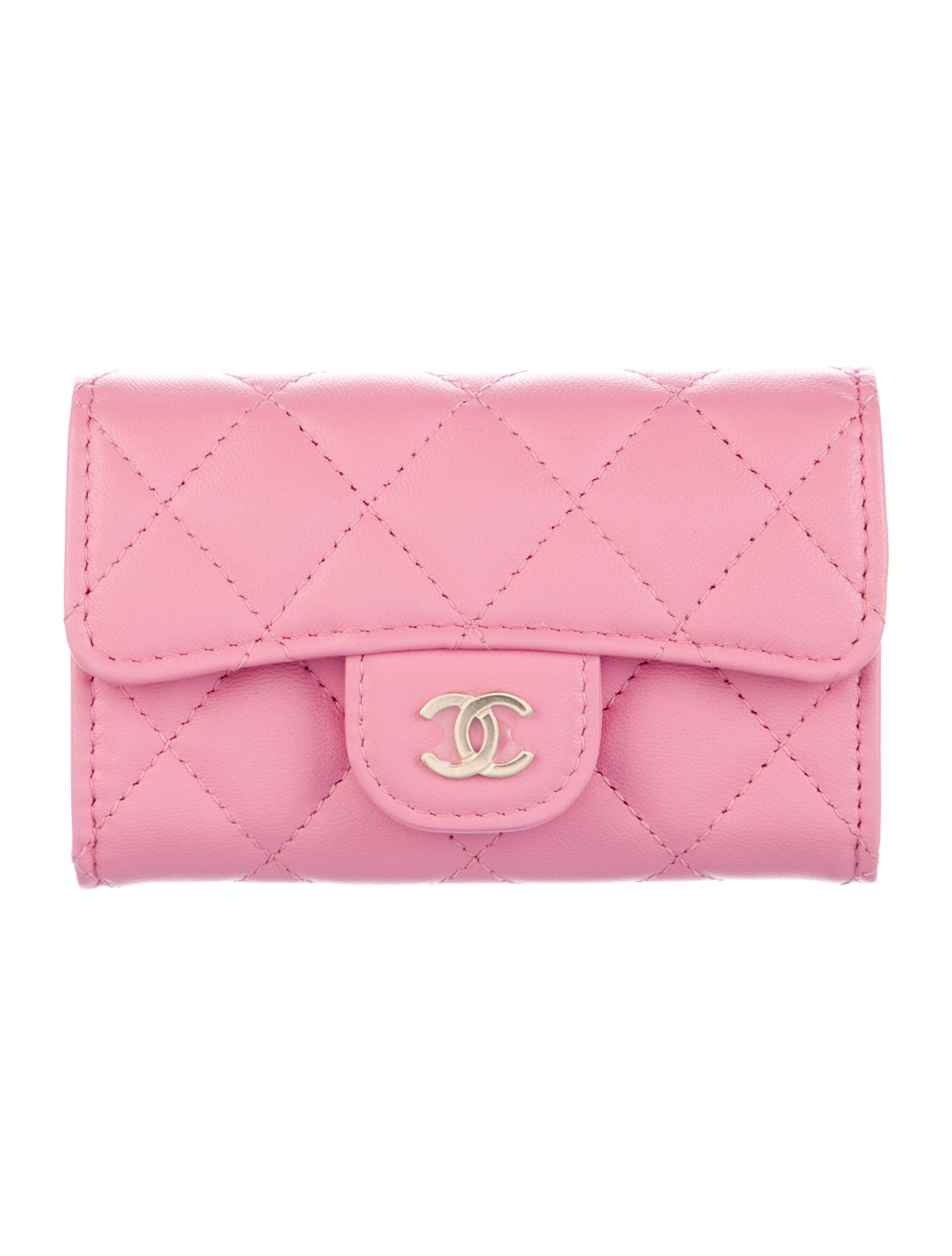Chanel Interlocking CC Logo Leather Trifold Wallet