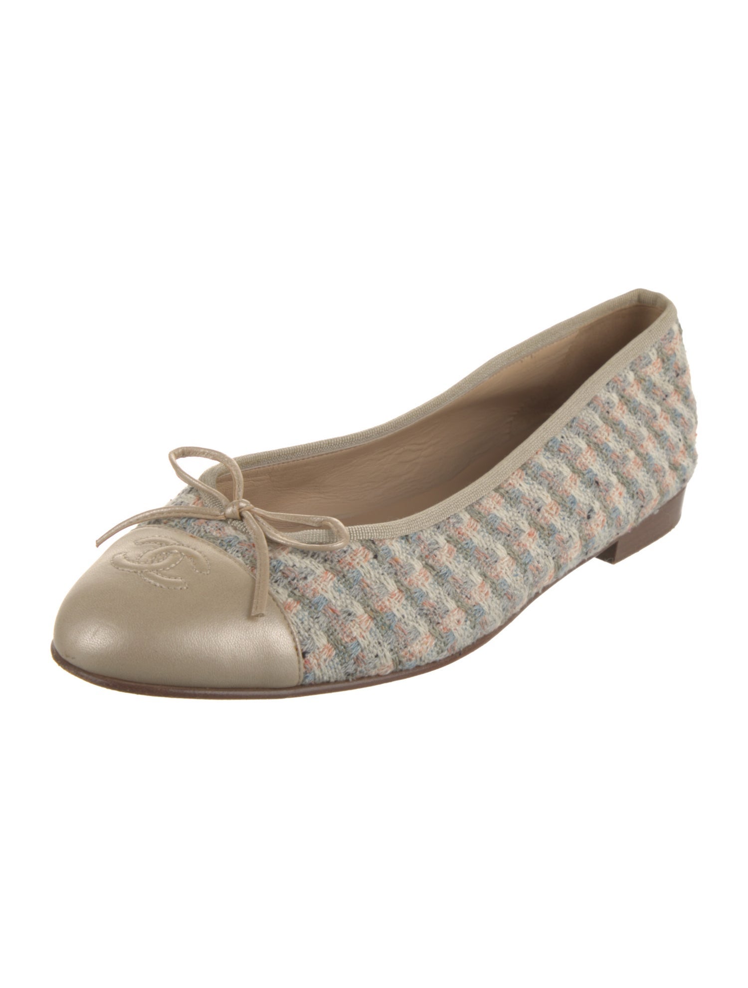 Chanel 2021 Interlocking CC Logo Ballet Flats