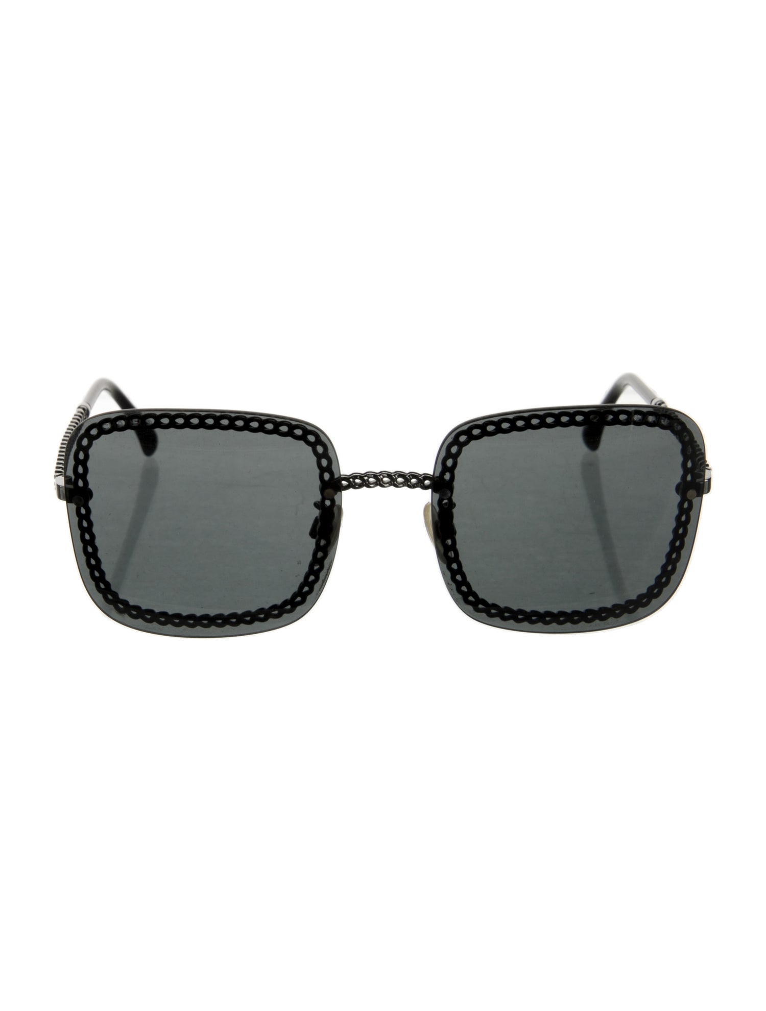 Chanel Chain-Link Accent Square Sunglasses