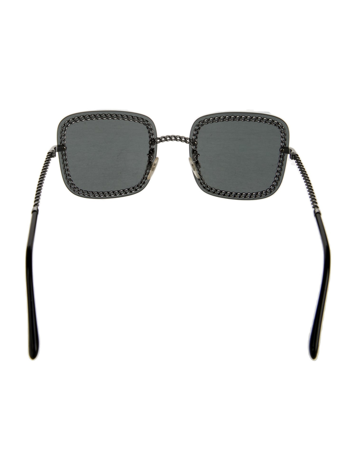 Chanel Chain-Link Accent Square Sunglasses