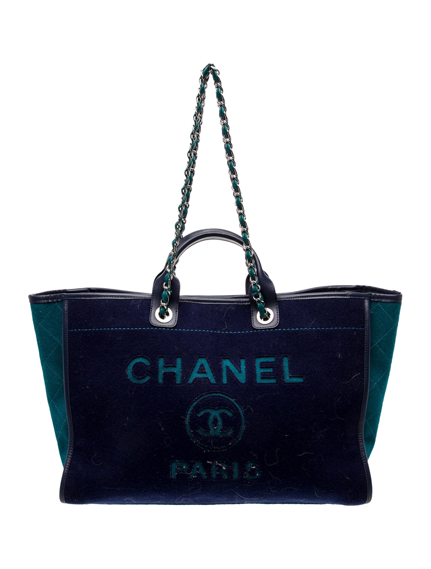 Chanel Large Wool Felt Deauville Tote
