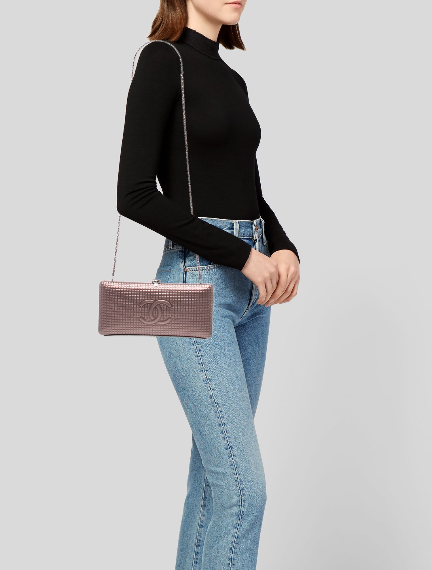 Chanel Leather CC Clutch
