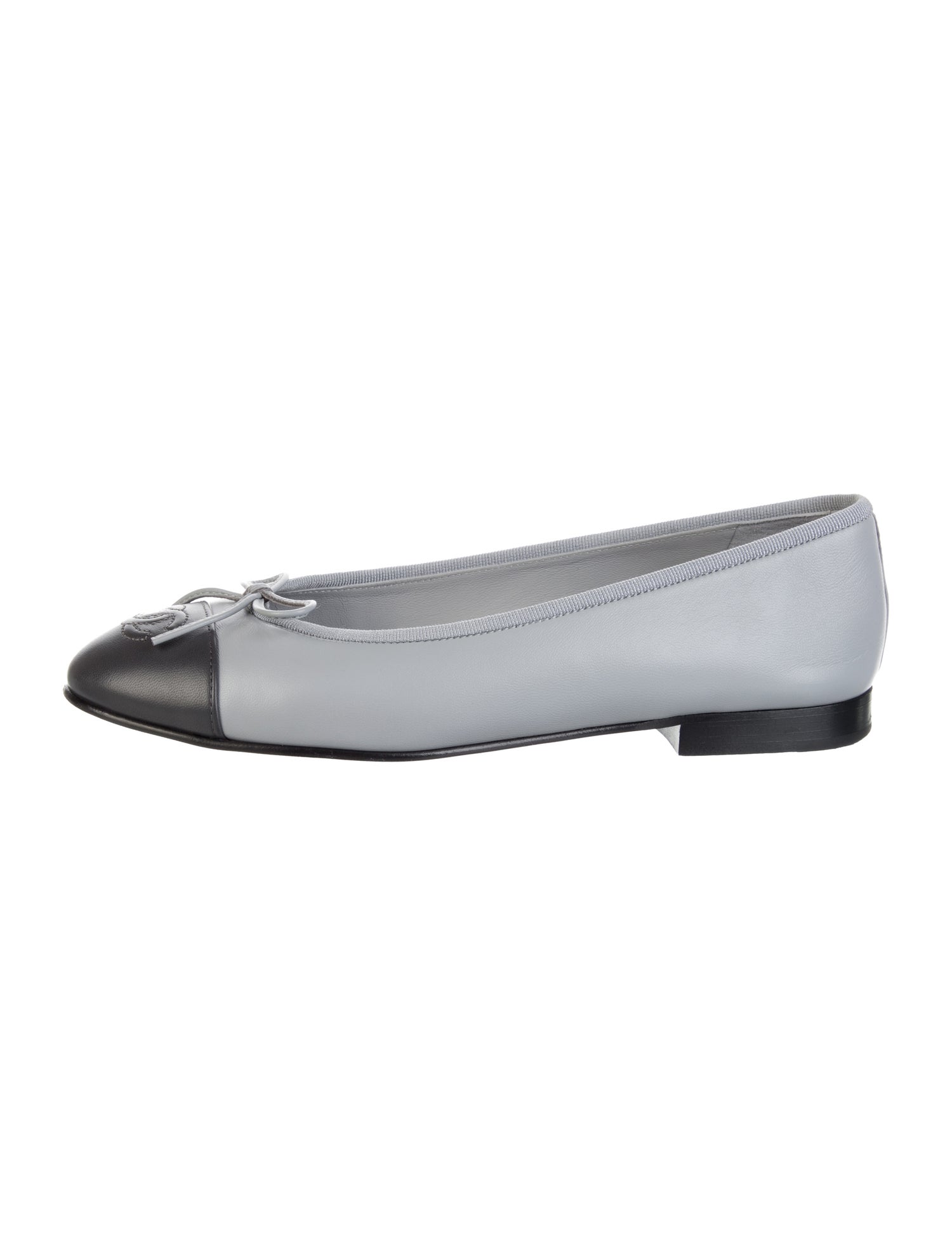 Chanel Interlocking CC Logo Lambskin Ballet Flats