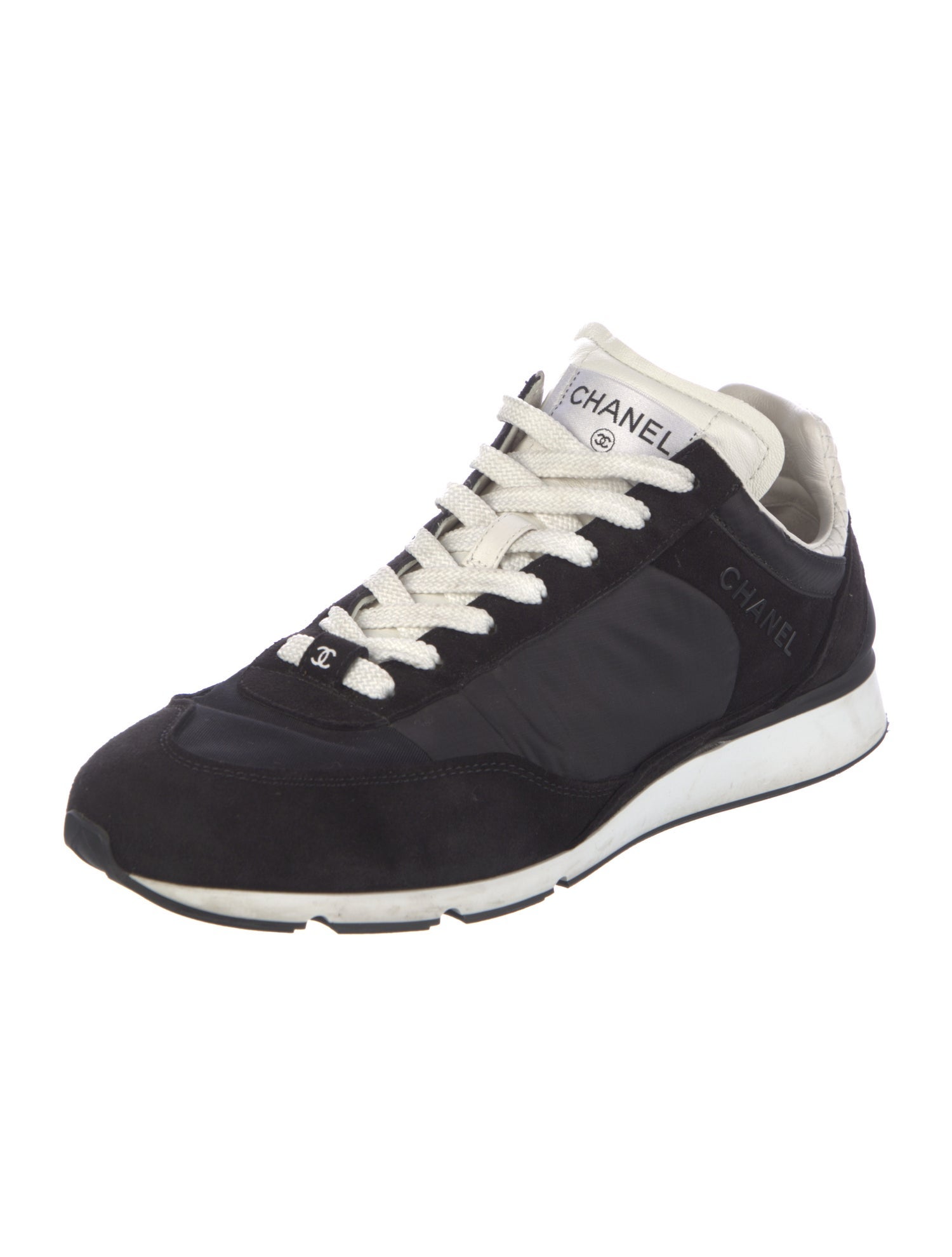 Chanel Interlocking CC Logo Nylon Athletic Sneakers