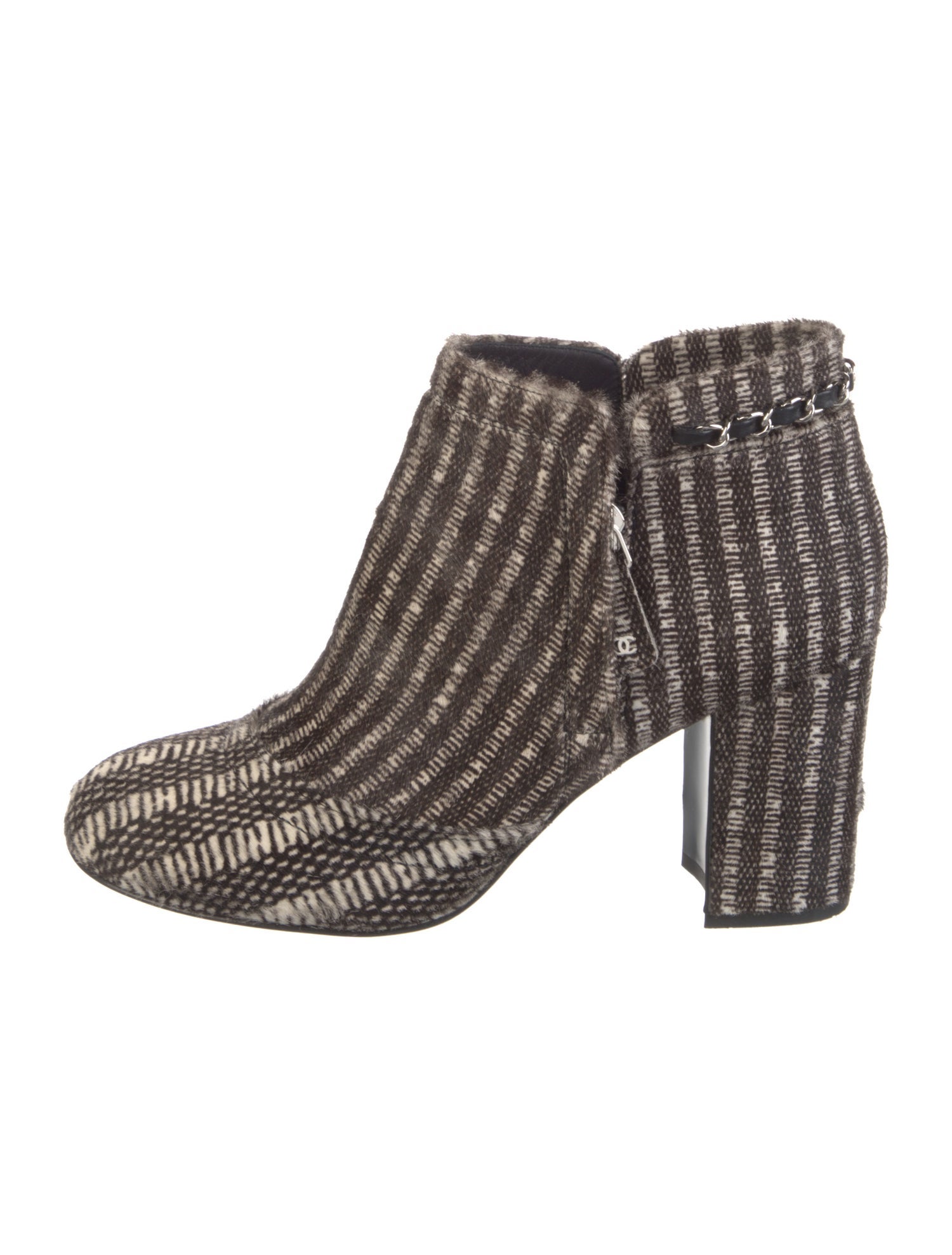 Chanel 2014 Interlocking CC Logo Boots