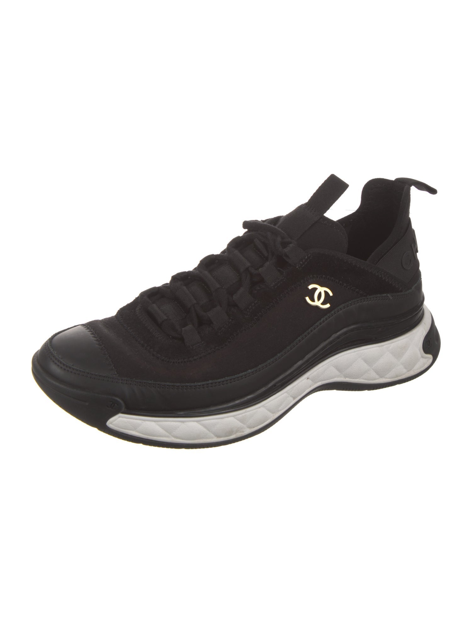 Chanel Interlocking CC Logo Nylon Sneakers