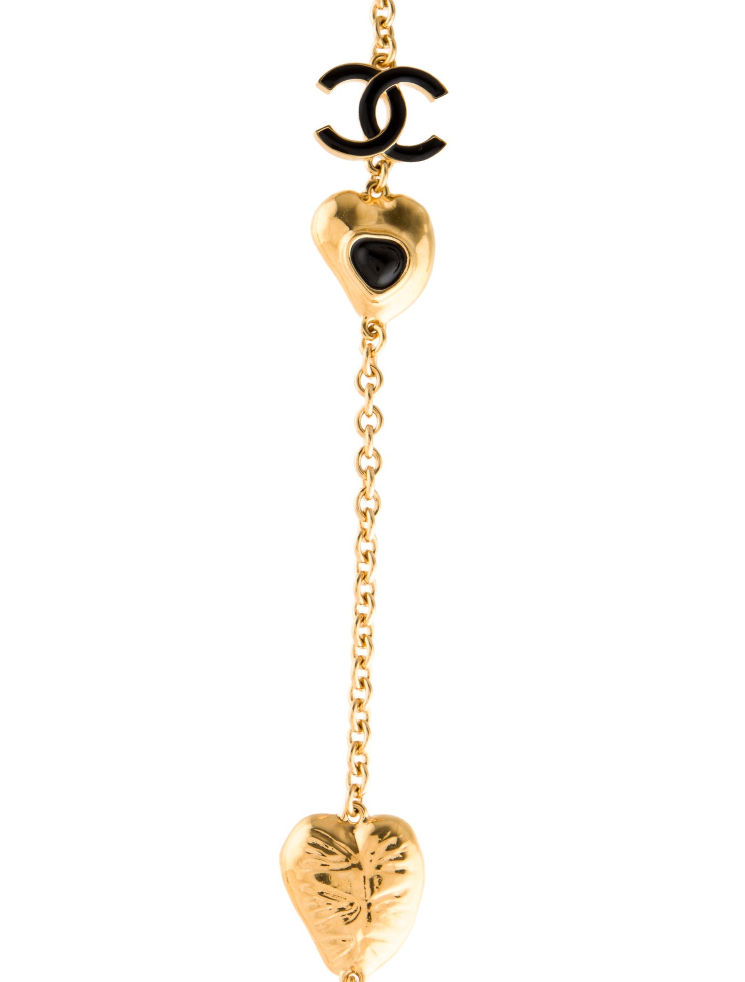 Chanel 2025 Resin Heart CC Station Necklace