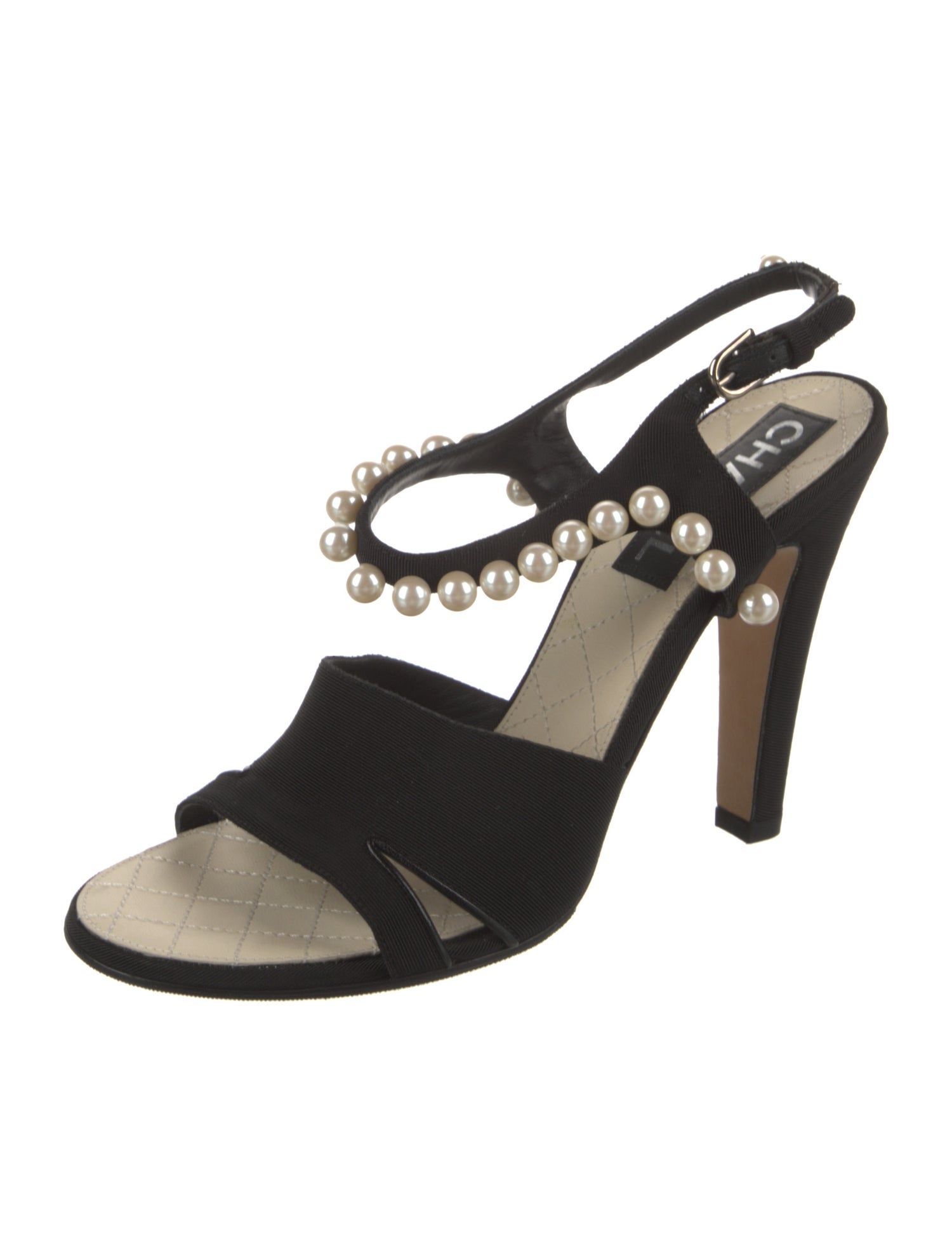 Chanel 2014 Interlocking CC Logo Slingback Sandals