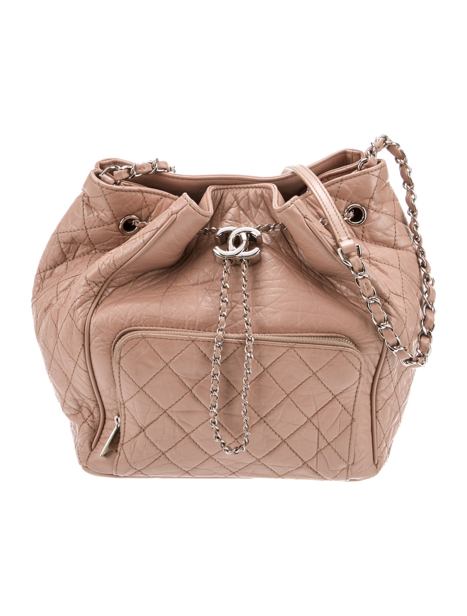 Chanel Quilted Drawstring Shoulder Bag