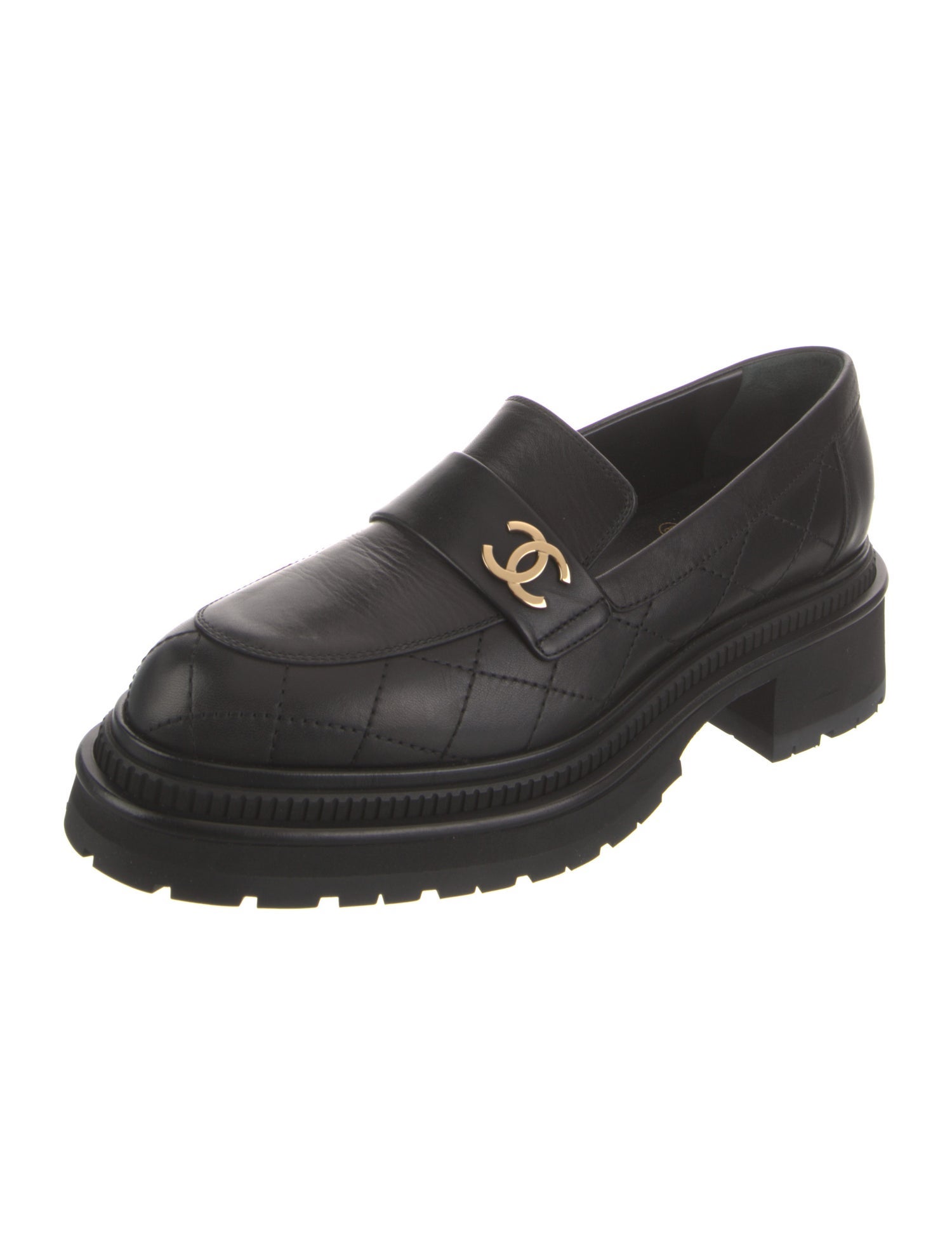 Chanel 2023 Interlocking CC Logo Loafers