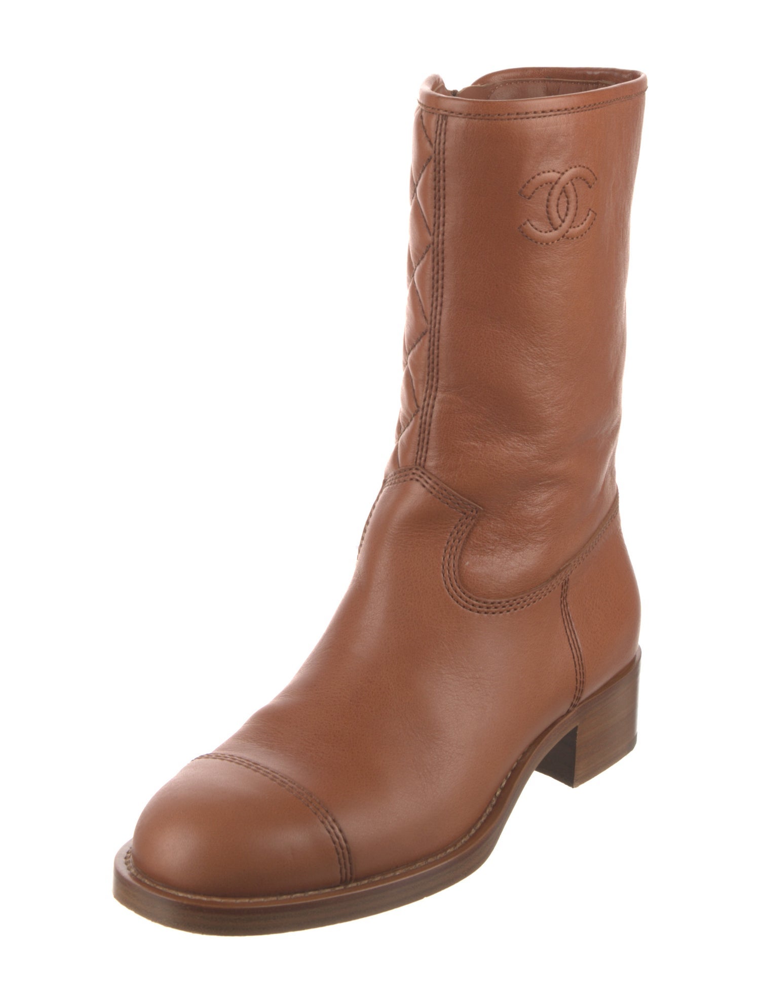 Chanel 2021 Interlocking CC Logo Riding Boots