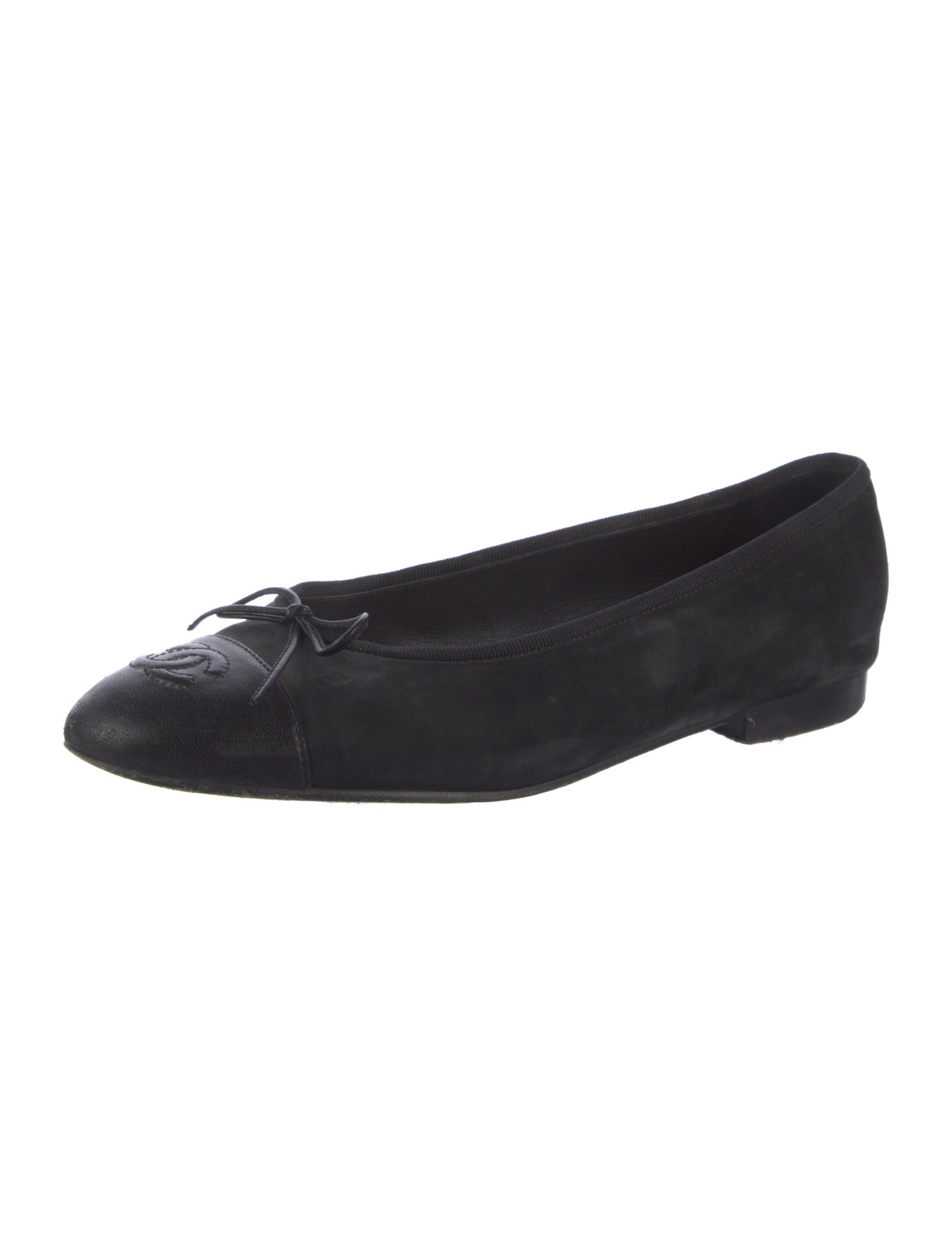 Chanel Vintage Interlocking CC Logo Ballet Flats