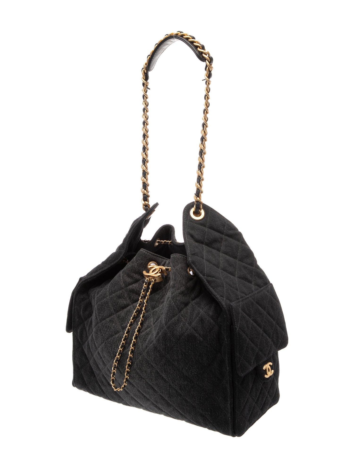 Chanel 2025 Medium Denim 25 Hobo - Black Hobos, Handbags