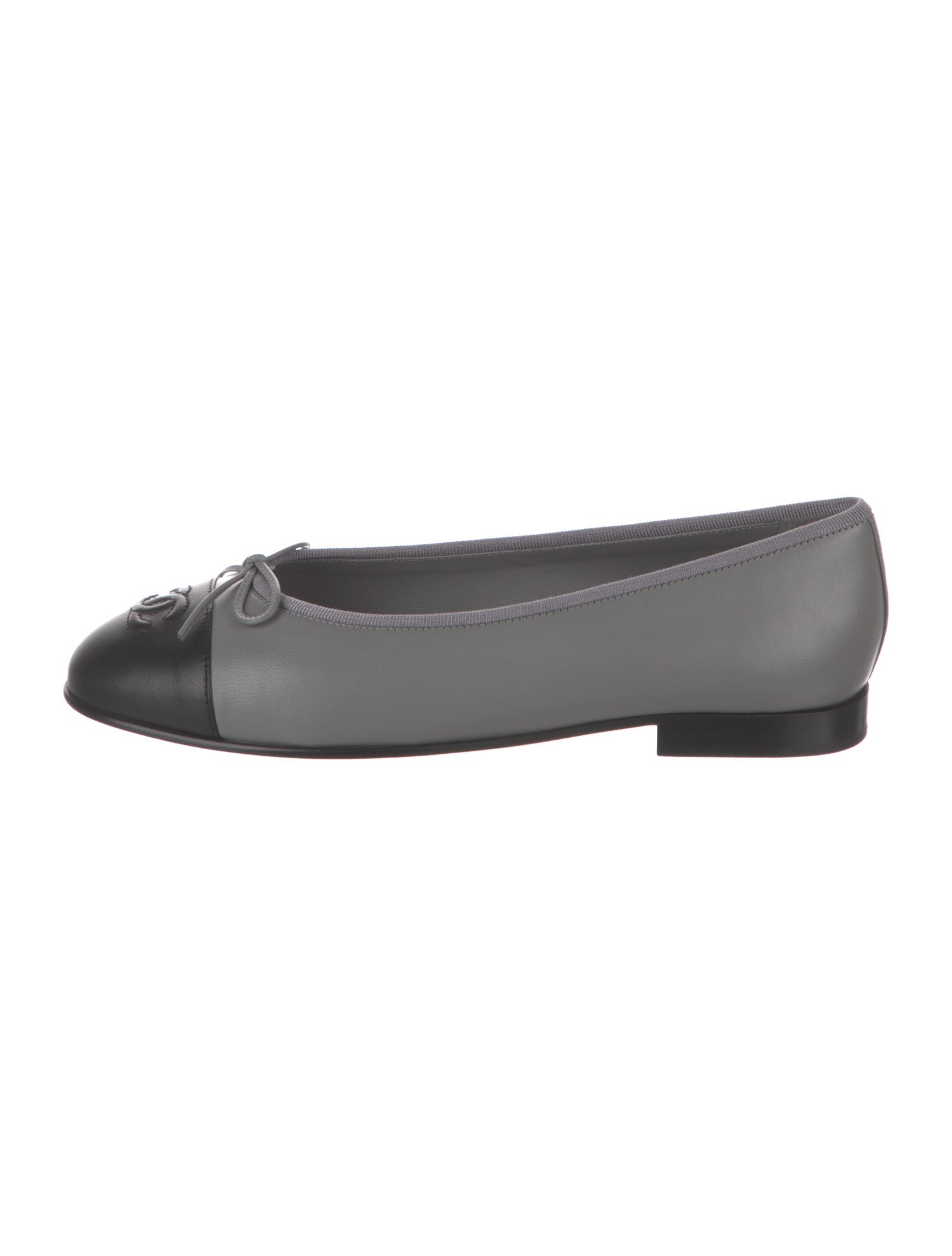 Chanel Interlocking CC Logo Lambskin Ballet Flats