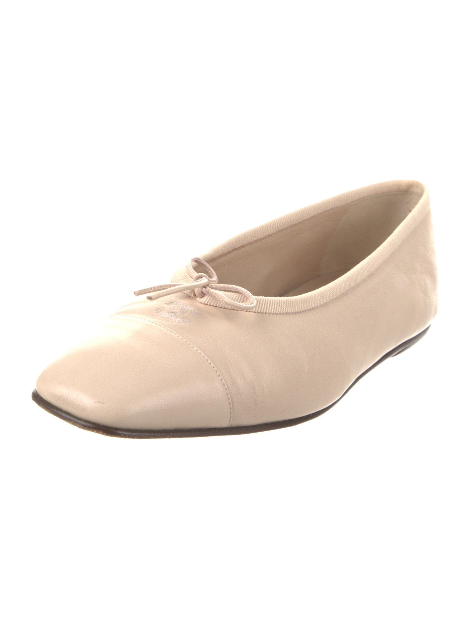 Chanel 1999 Interlocking CC Logo Ballet Flats