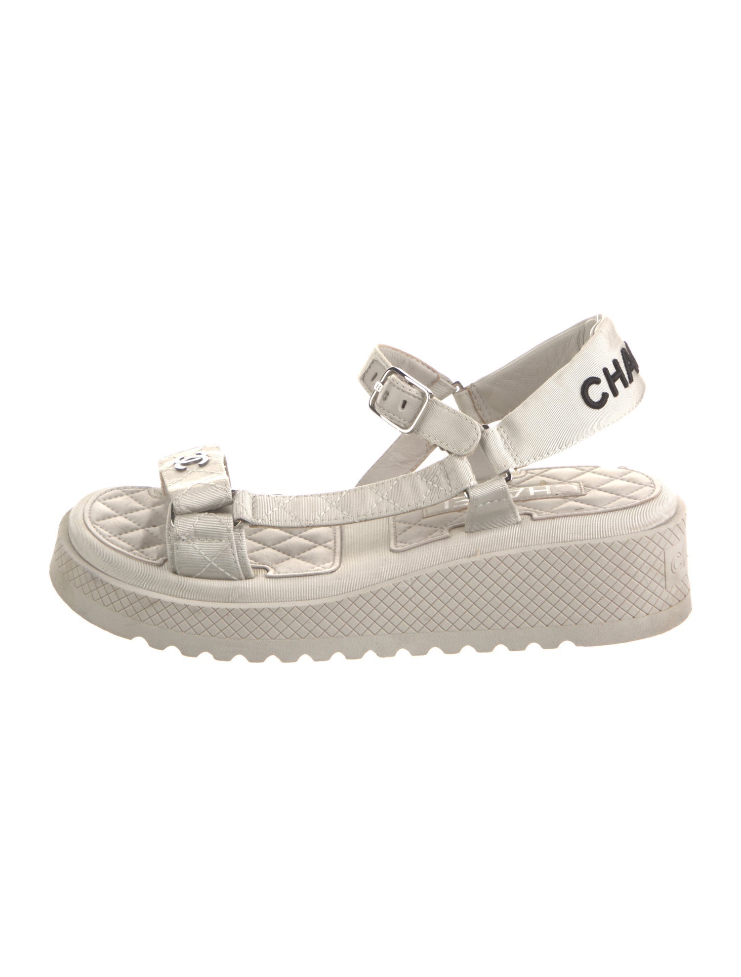 Chanel Interlocking CC Logo Embroidered Accent Espadrilles