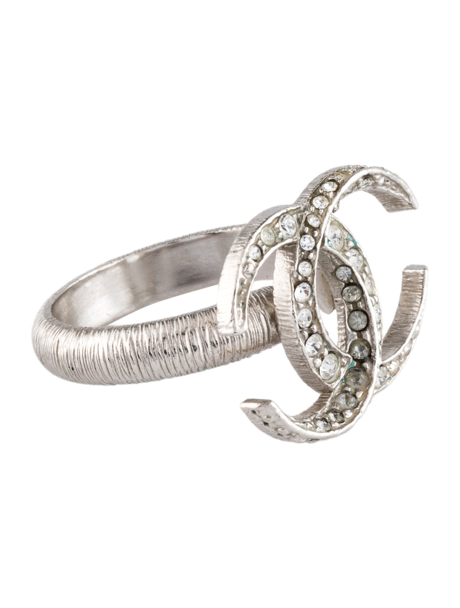 Chanel Strass CC Cocktail Ring