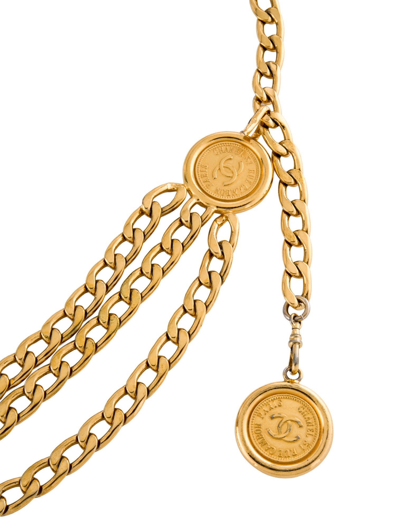 Chanel Vintage Interlocking CC Logo Chain-Link Belt