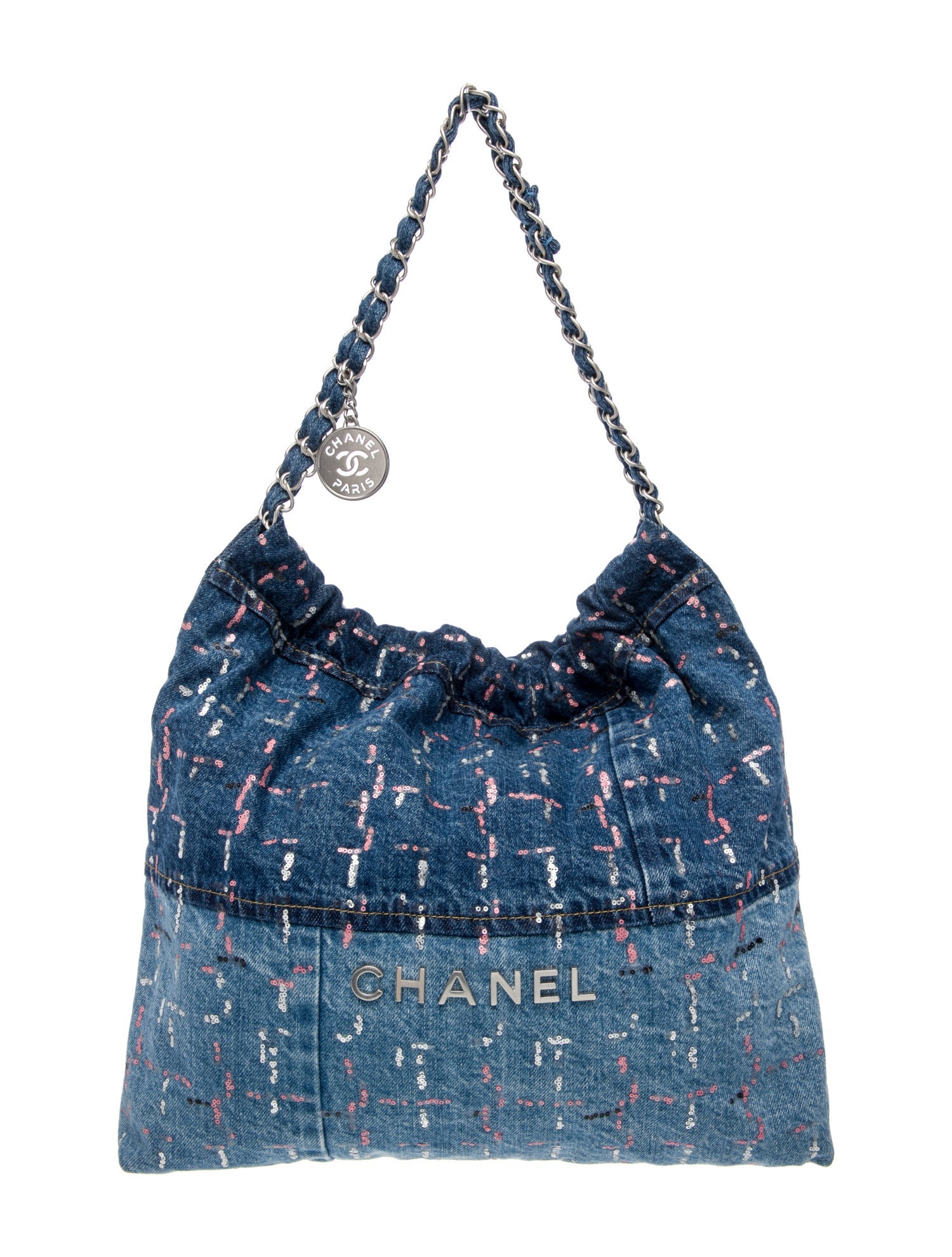 Chanel Paris-Dakar Sequin Denim 22 Hobo