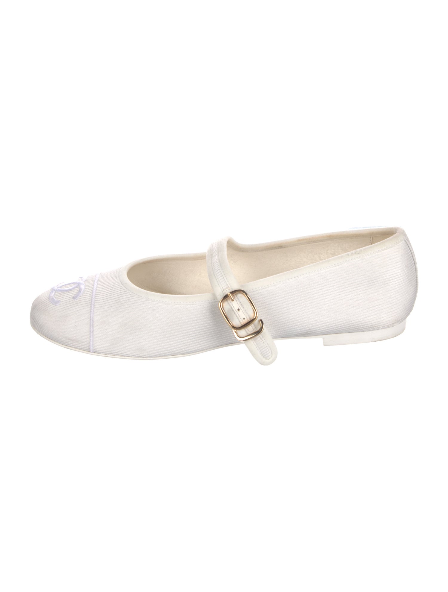 Chanel Interlocking CC Logo Mary Jane Flats