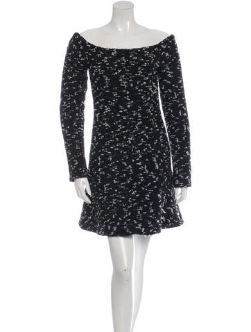 Chanel Long Sleeve Tweed Dress