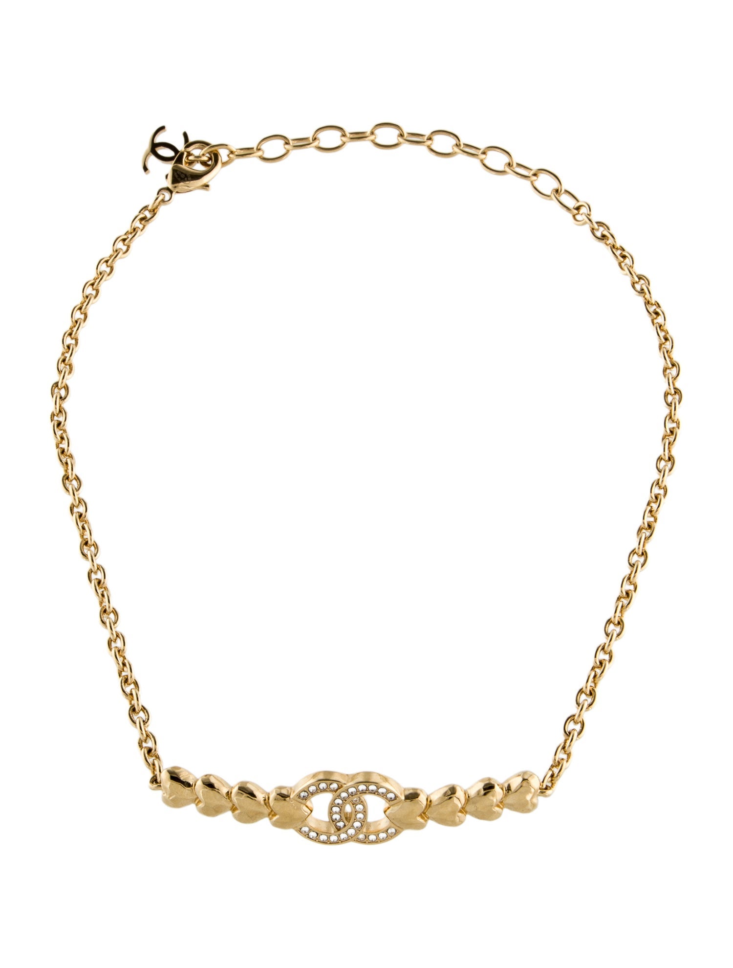 Chanel 2023 Strass CC Choker Necklace