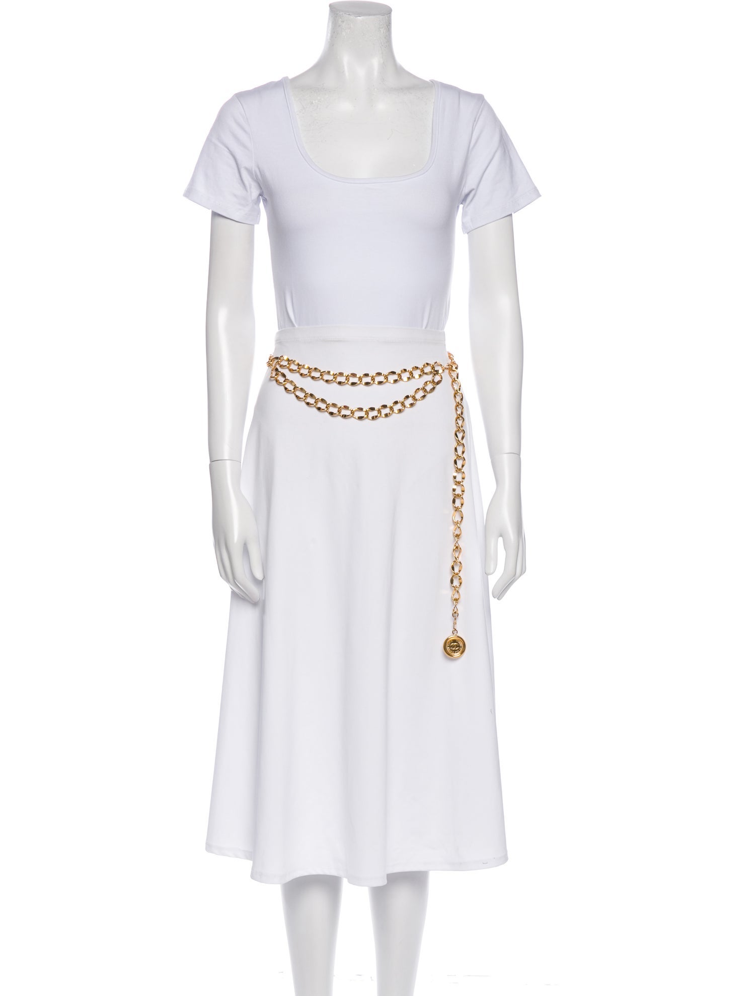 Chanel 1990's Medallion Chain Link Chain-Link Belt