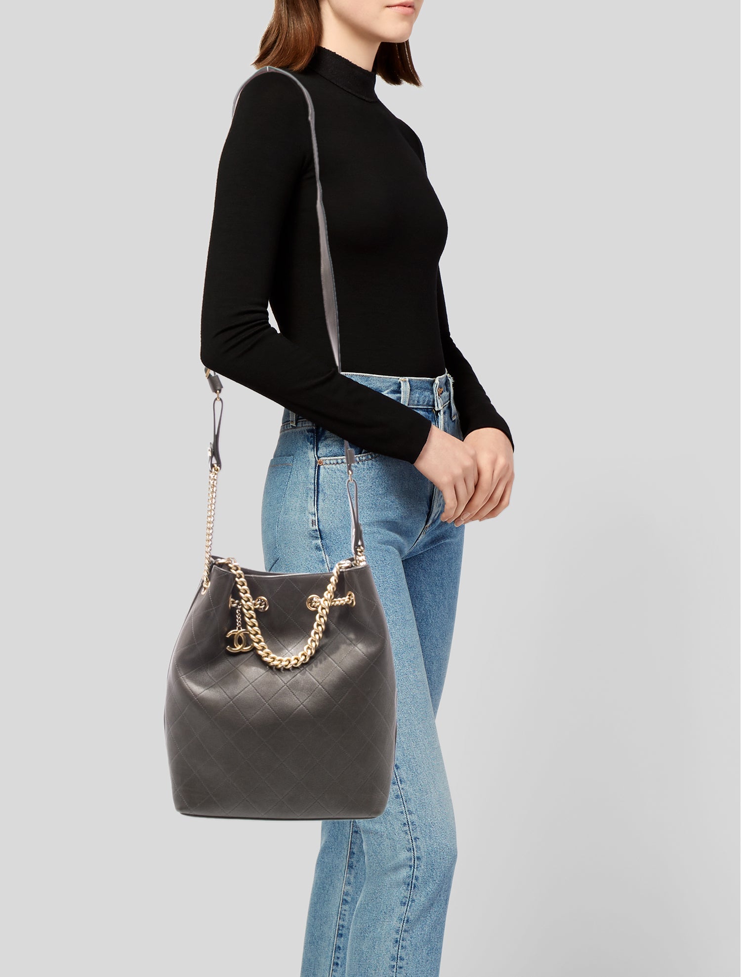 Chanel Paris-Rome On My Shoulder Bucket Bag