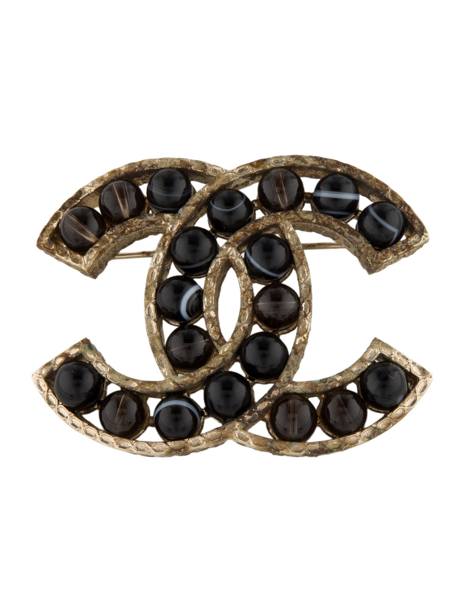 Chanel Bead CC Brooch